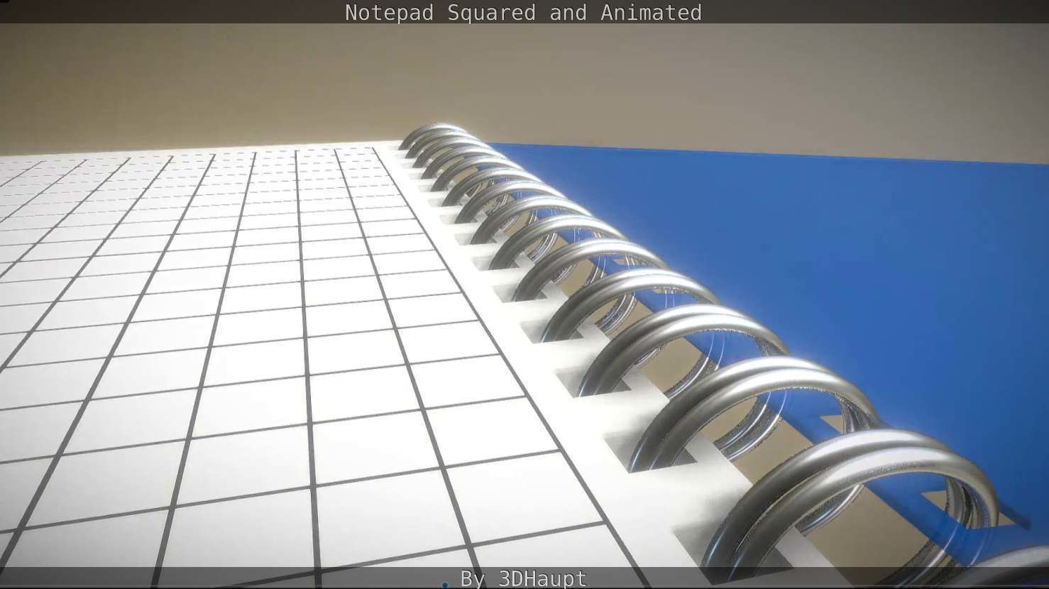 Notepad squared animated 3D model_72
