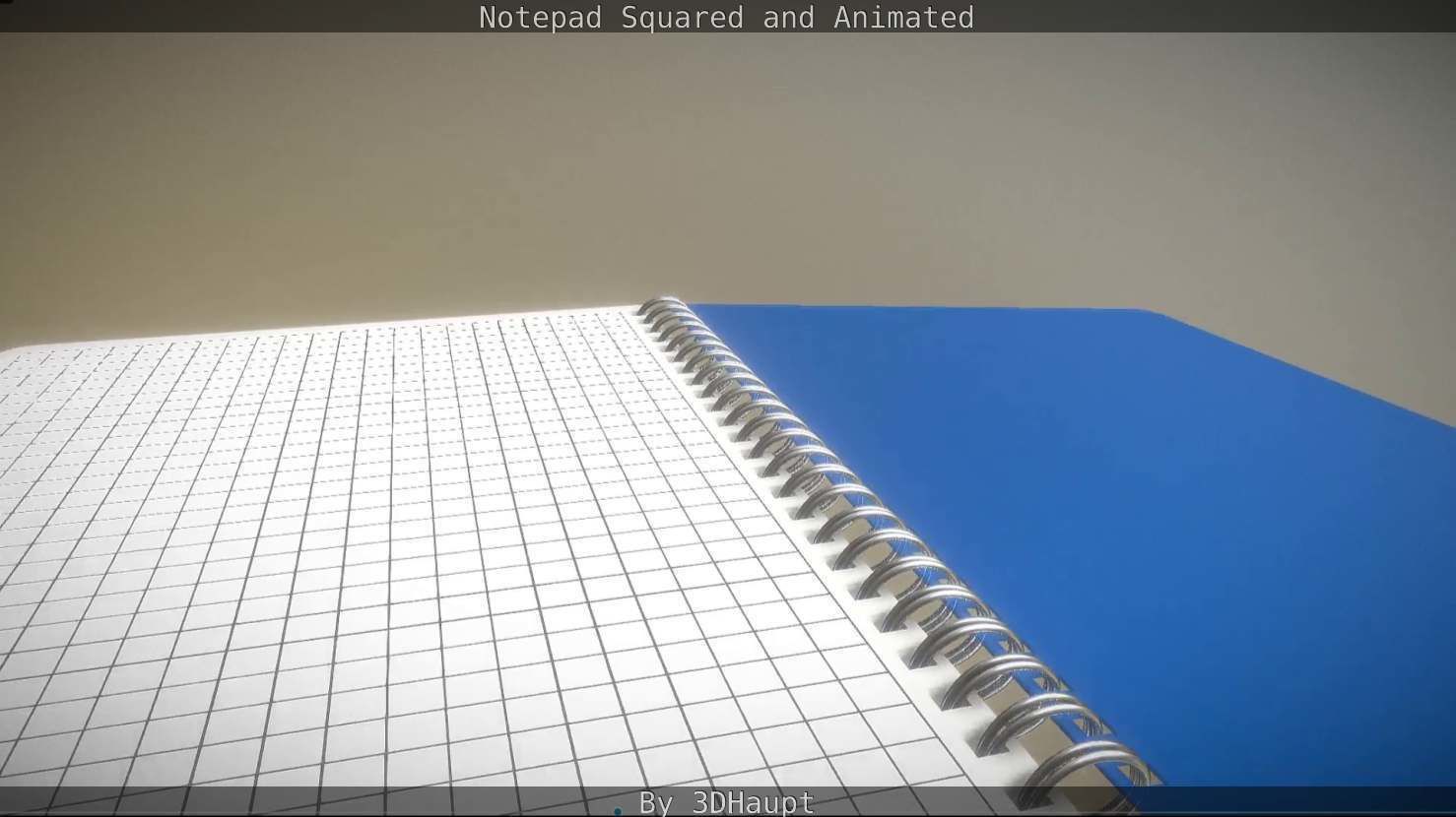 Notepad squared animated 3D model_75