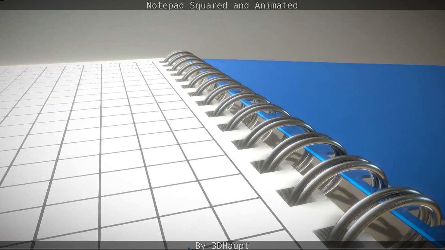 Notepad squared animated 3D model_70