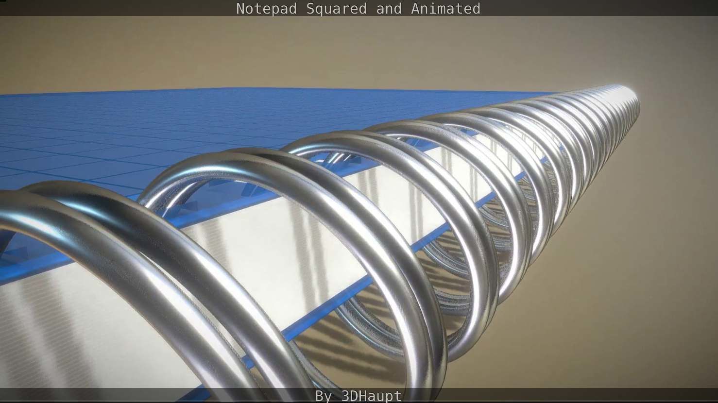 Notepad squared animated 3D model_37
