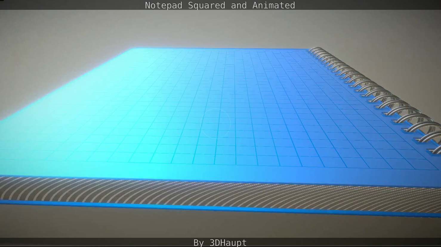 Notepad squared animated 3D model_41