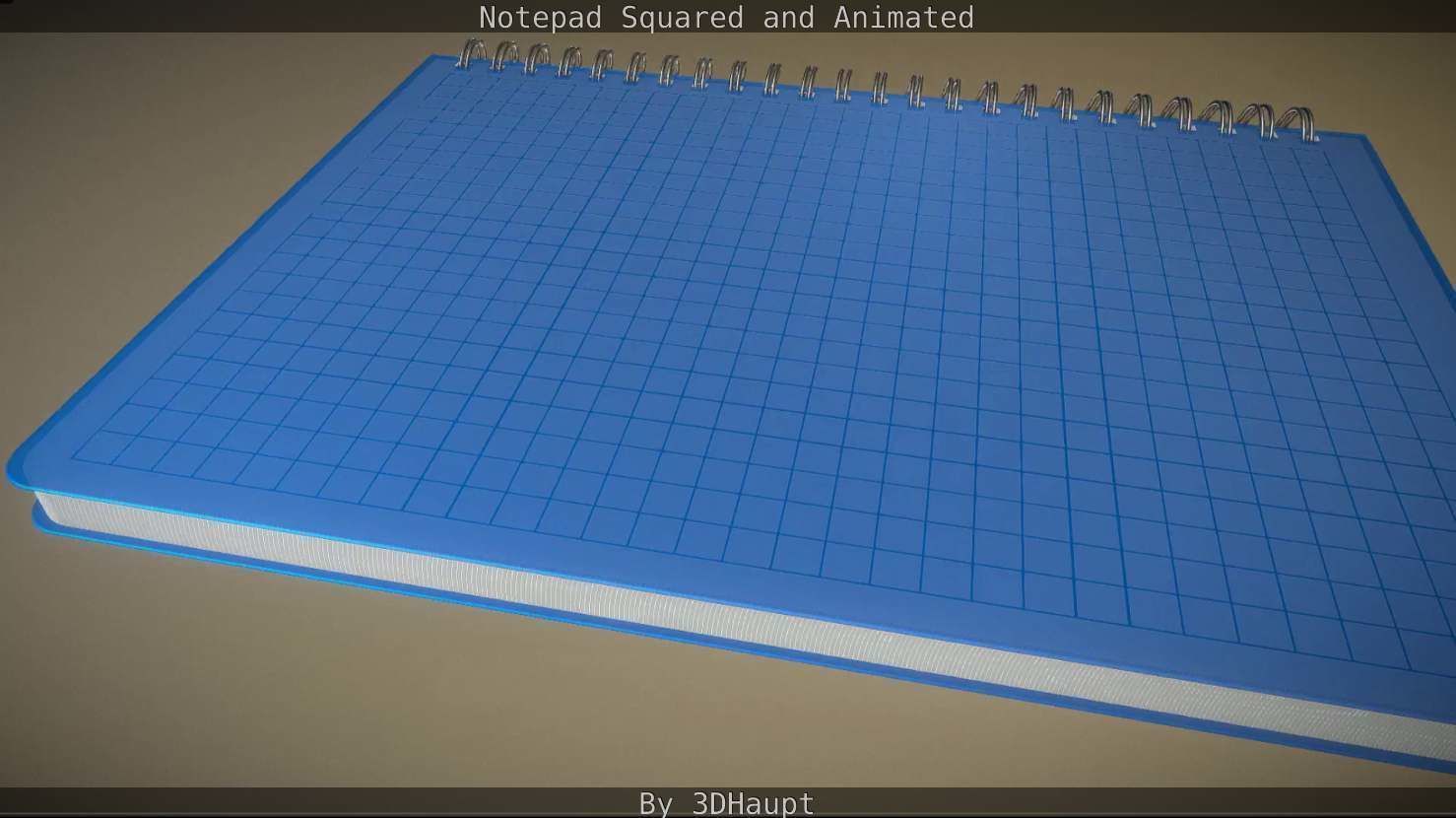 Notepad squared animated 3D model_42