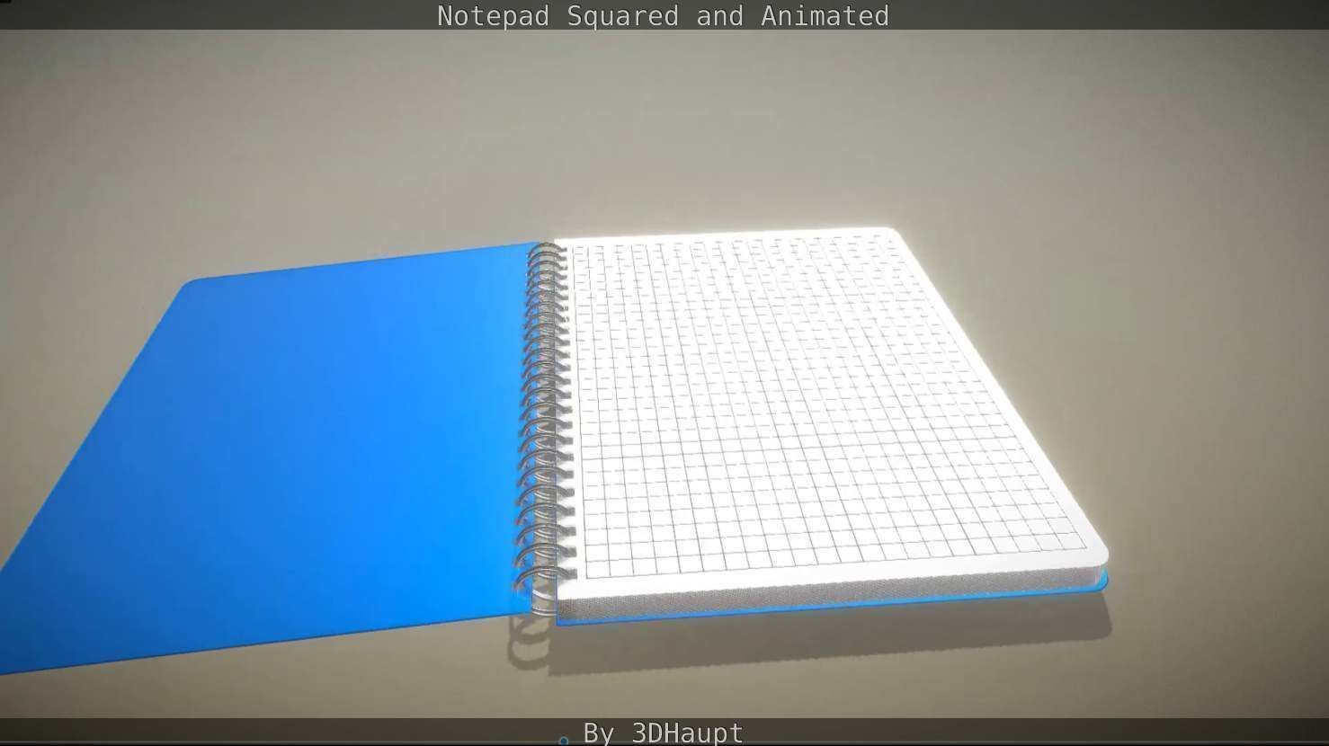 Notepad squared animated 3D model_59