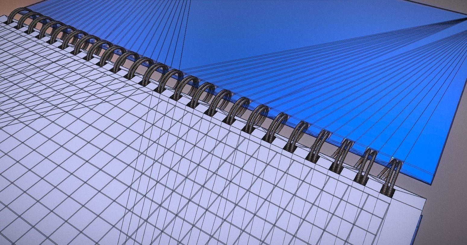 Notepad squared animated 3D model_10