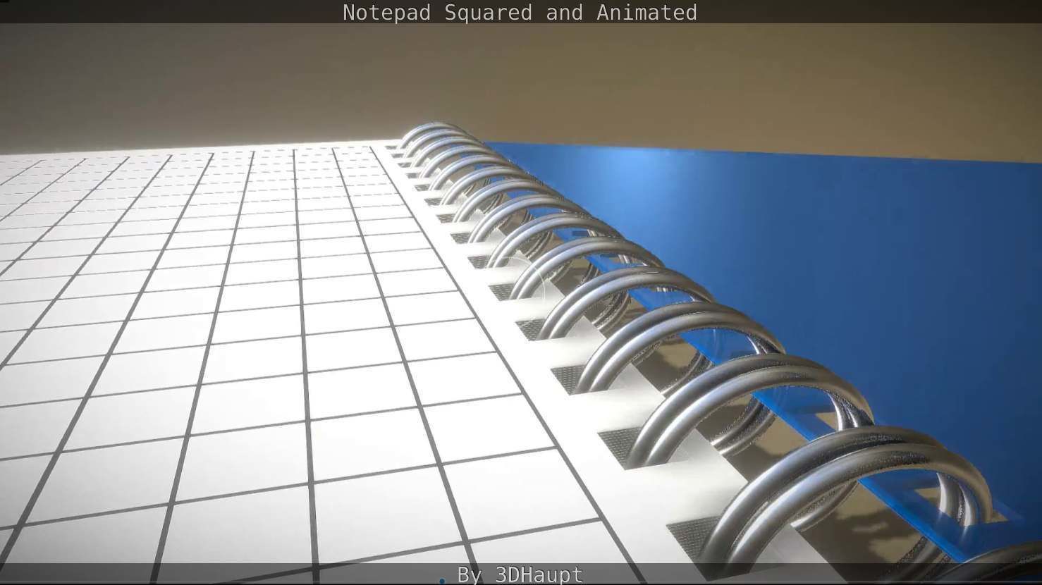 Notepad squared animated 3D model_71