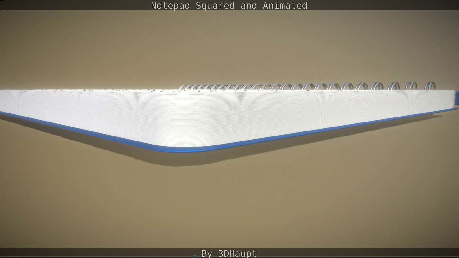 Notepad squared animated 3D model_81