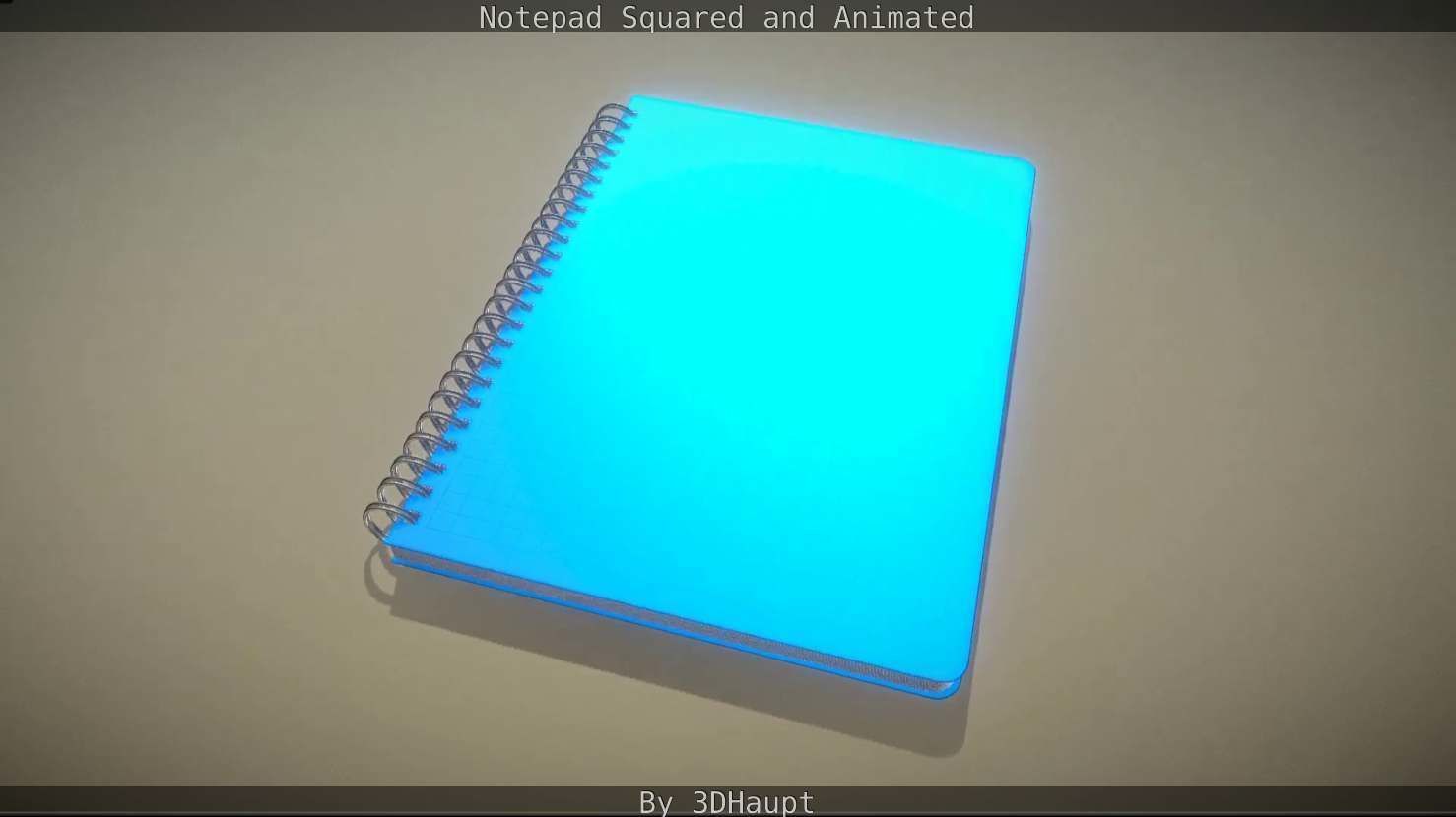 Notepad squared animated 3D model_47