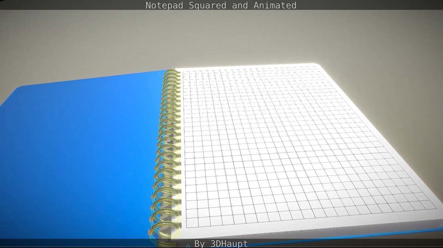 Notepad squared animated 3D model_60