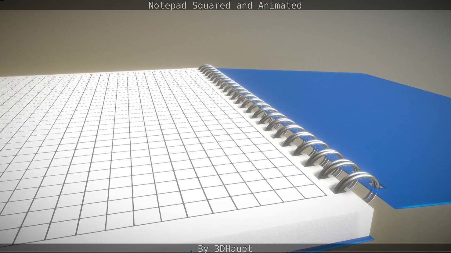 Notepad squared animated 3D model_77