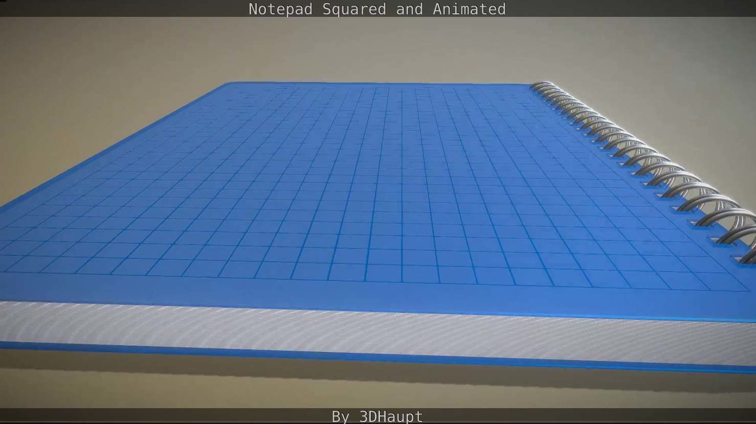 Notepad squared animated 3D model_40