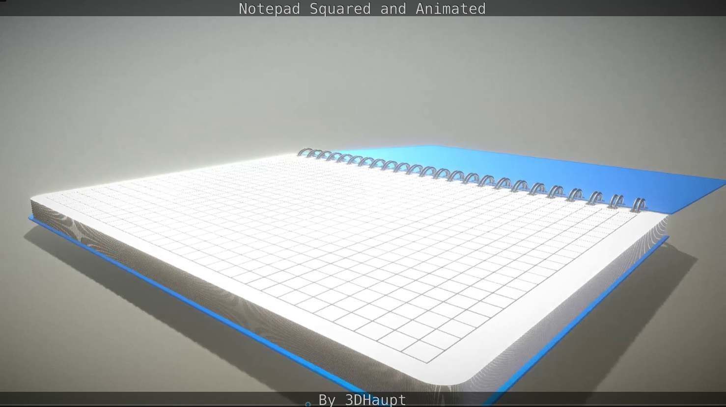 Notepad squared animated 3D model_87