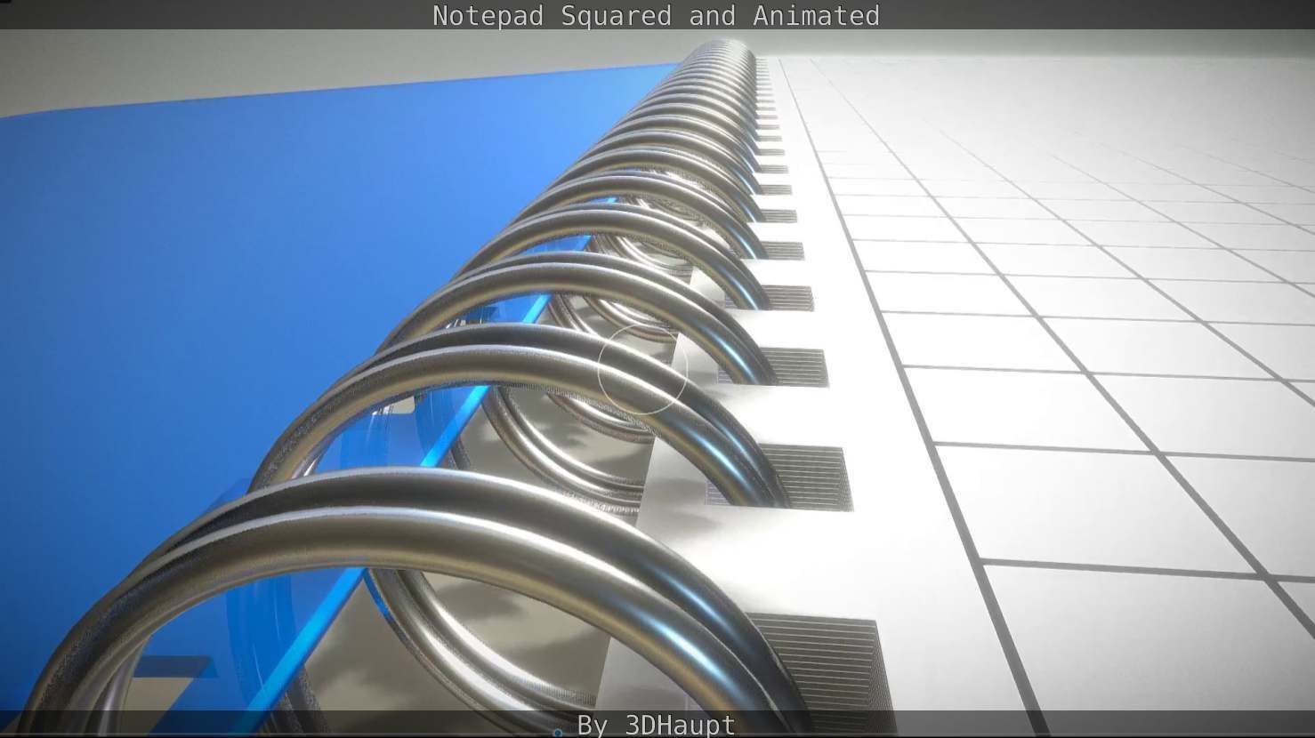 Notepad squared animated 3D model_65