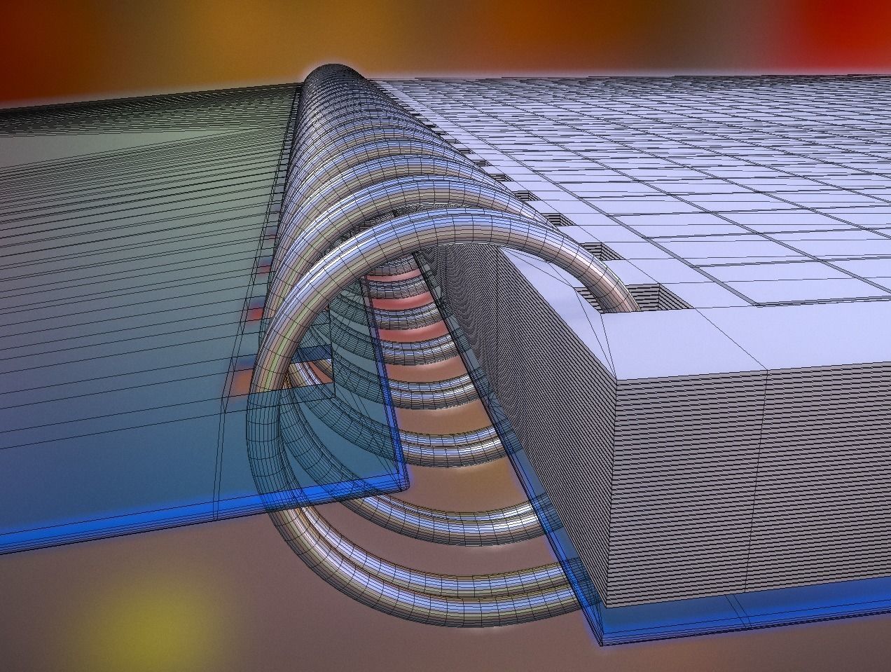 Notepad squared animated 3D model_8