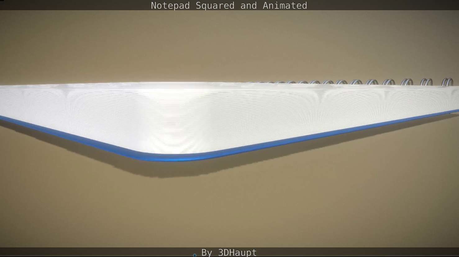 Notepad squared animated 3D model_82