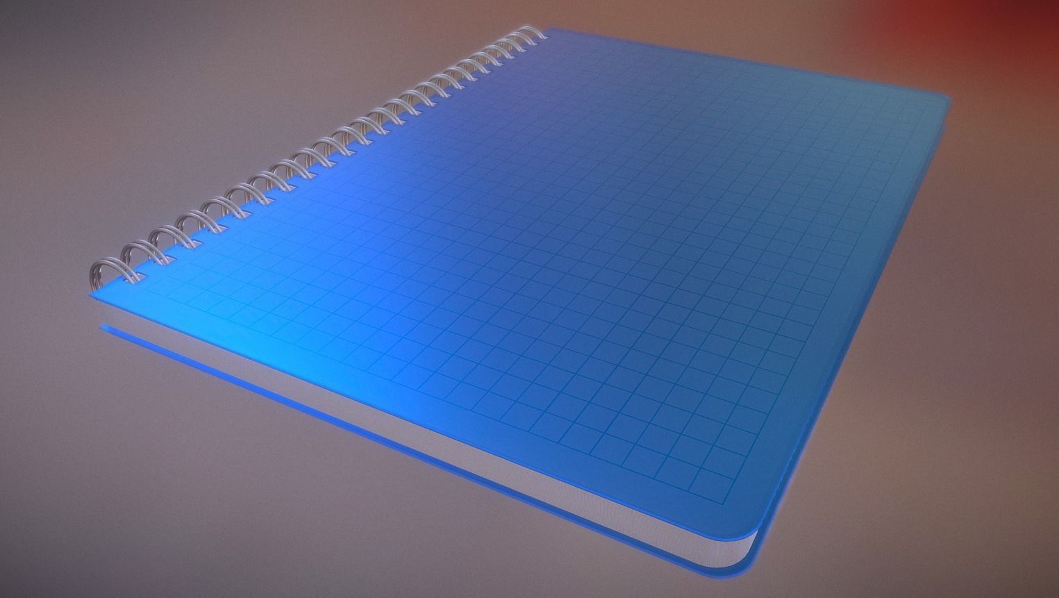 Notepad squared animated 3D model_11