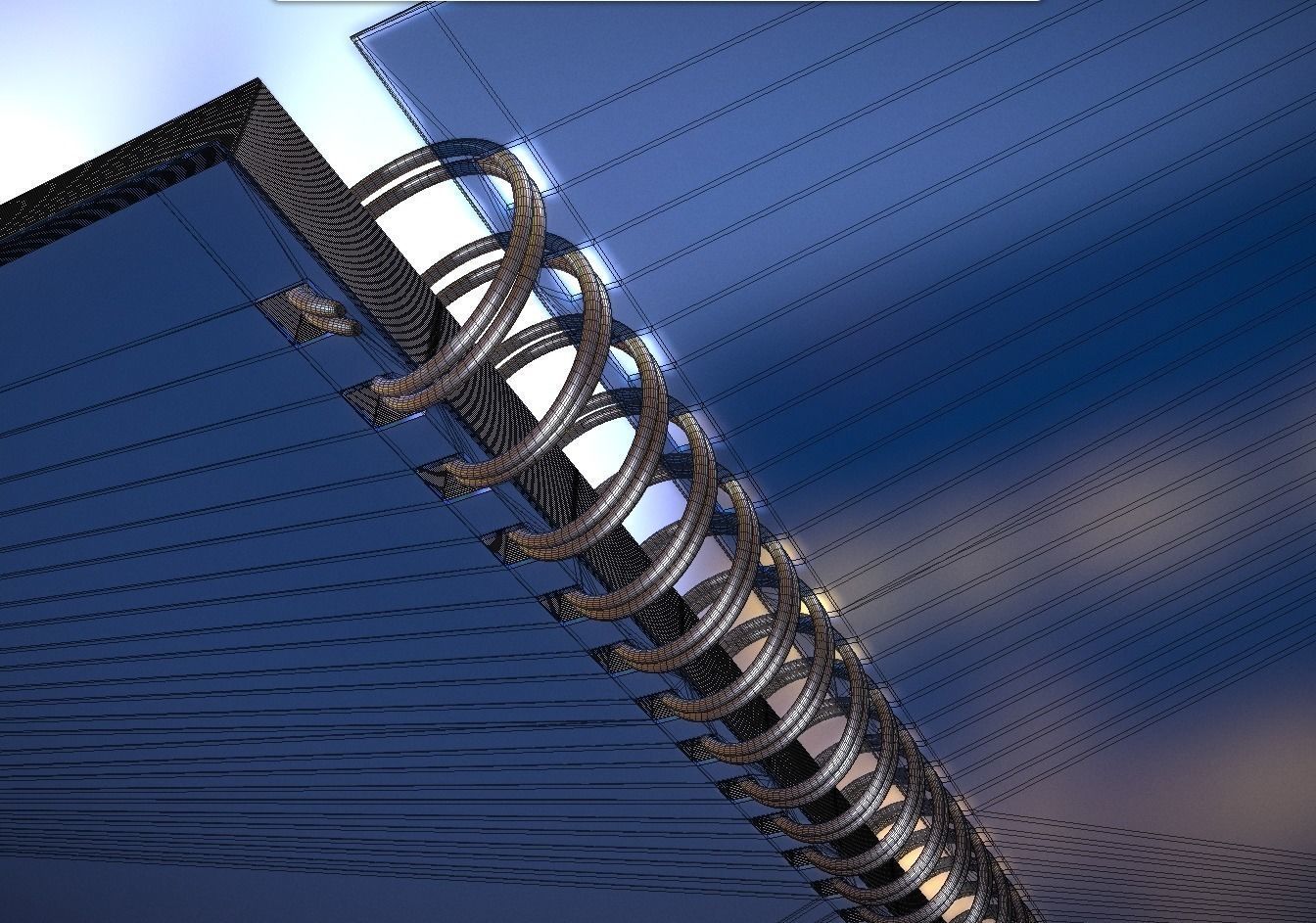 Notepad squared animated 3D model_15