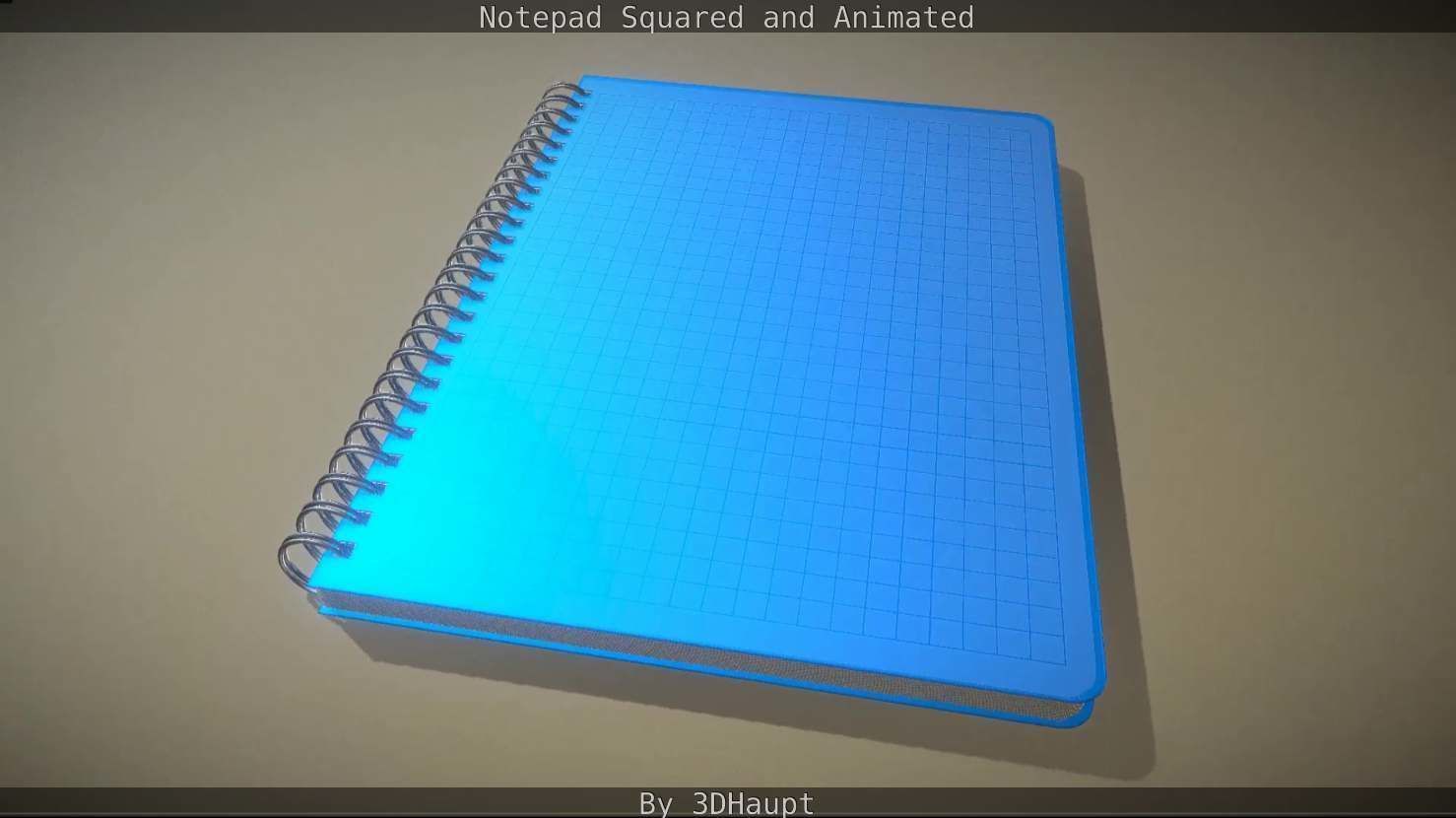Notepad squared animated 3D model_51