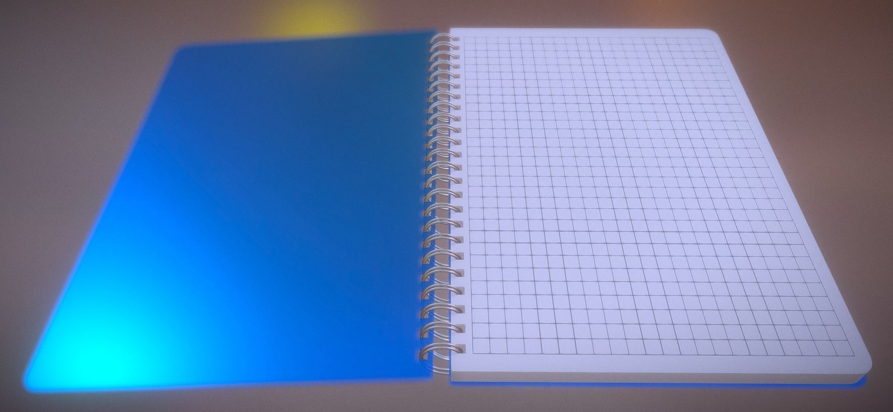 Notepad squared animated 3D model_0