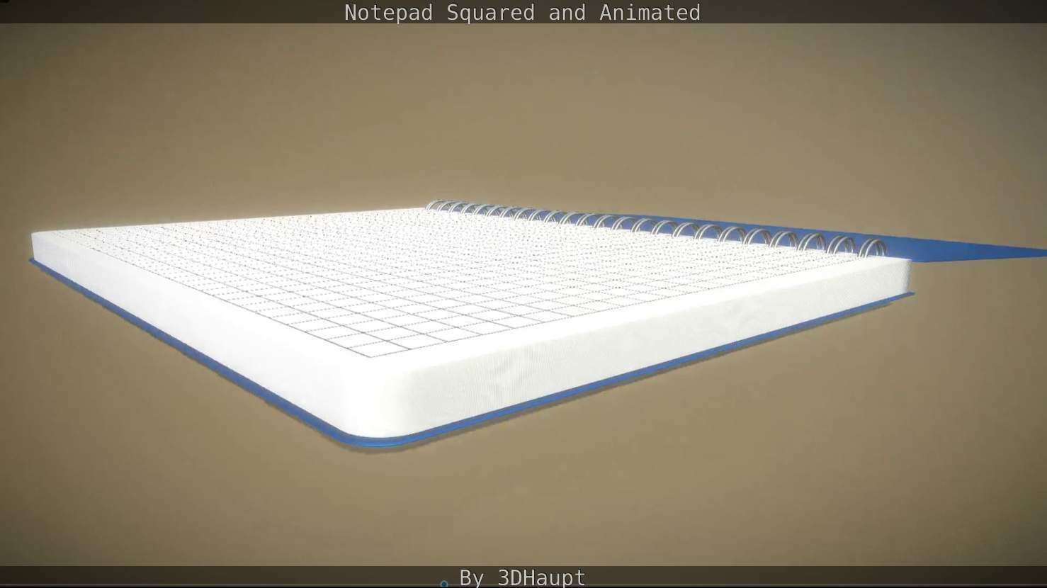 Notepad squared animated 3D model_80