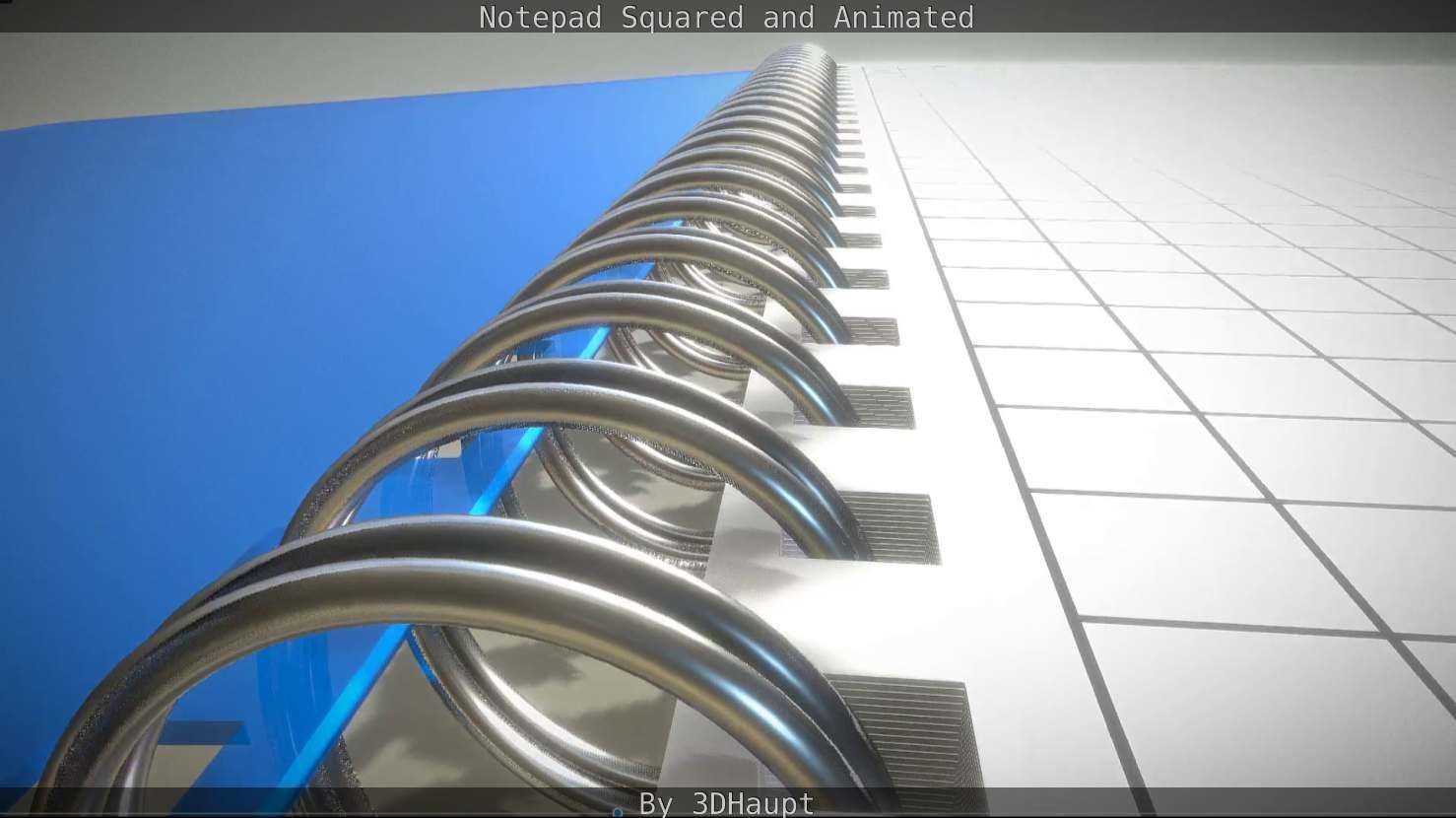 Notepad squared animated 3D model_64