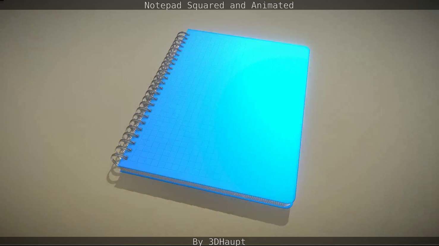 Notepad squared animated 3D model_49