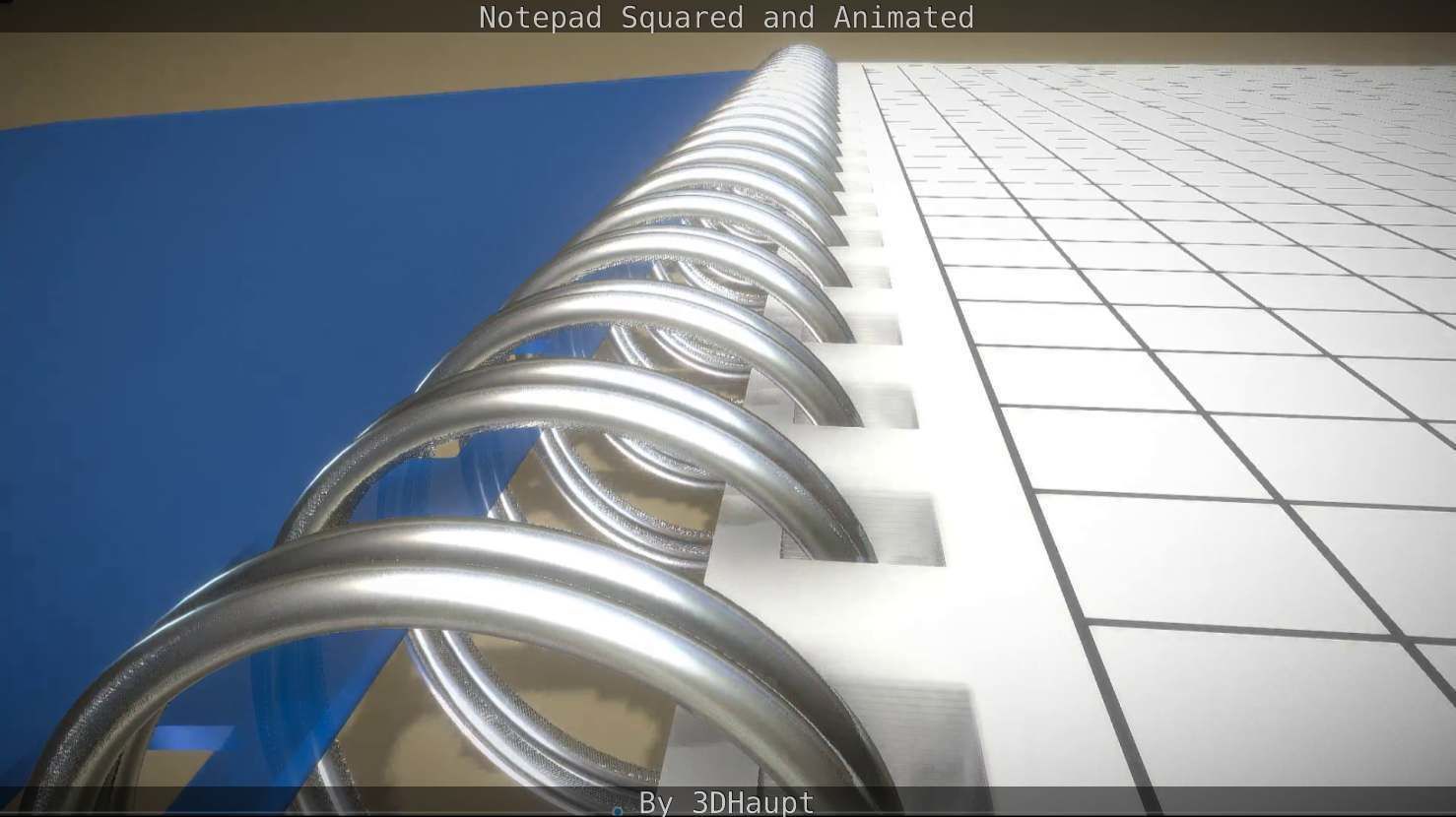 Notepad squared animated 3D model_67