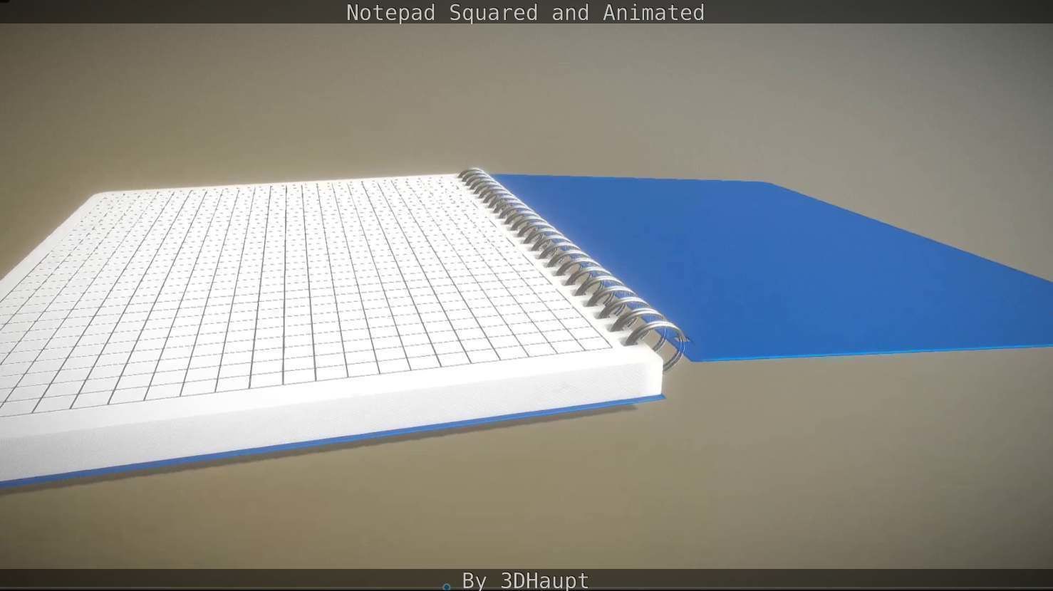 Notepad squared animated 3D model_76
