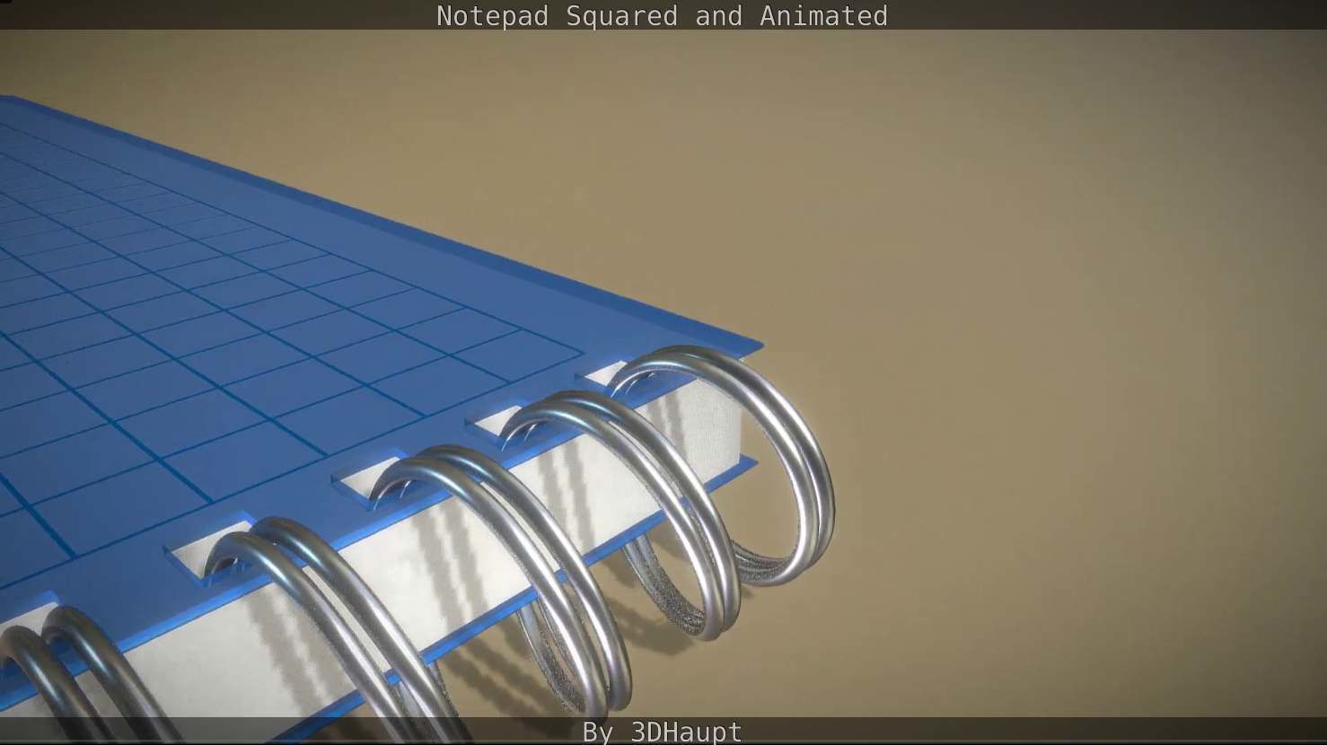Notepad squared animated 3D model_33