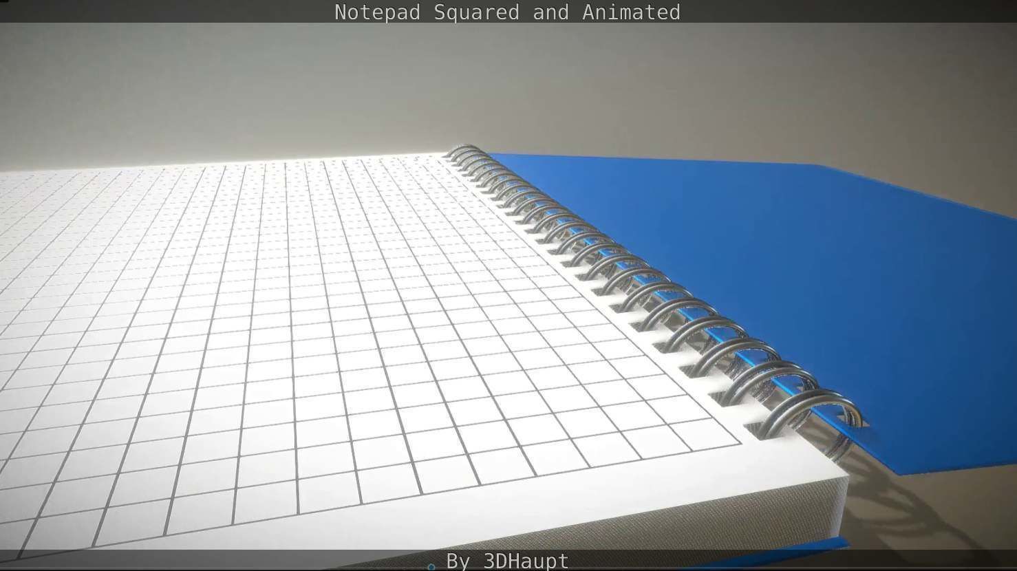 Notepad squared animated 3D model_78