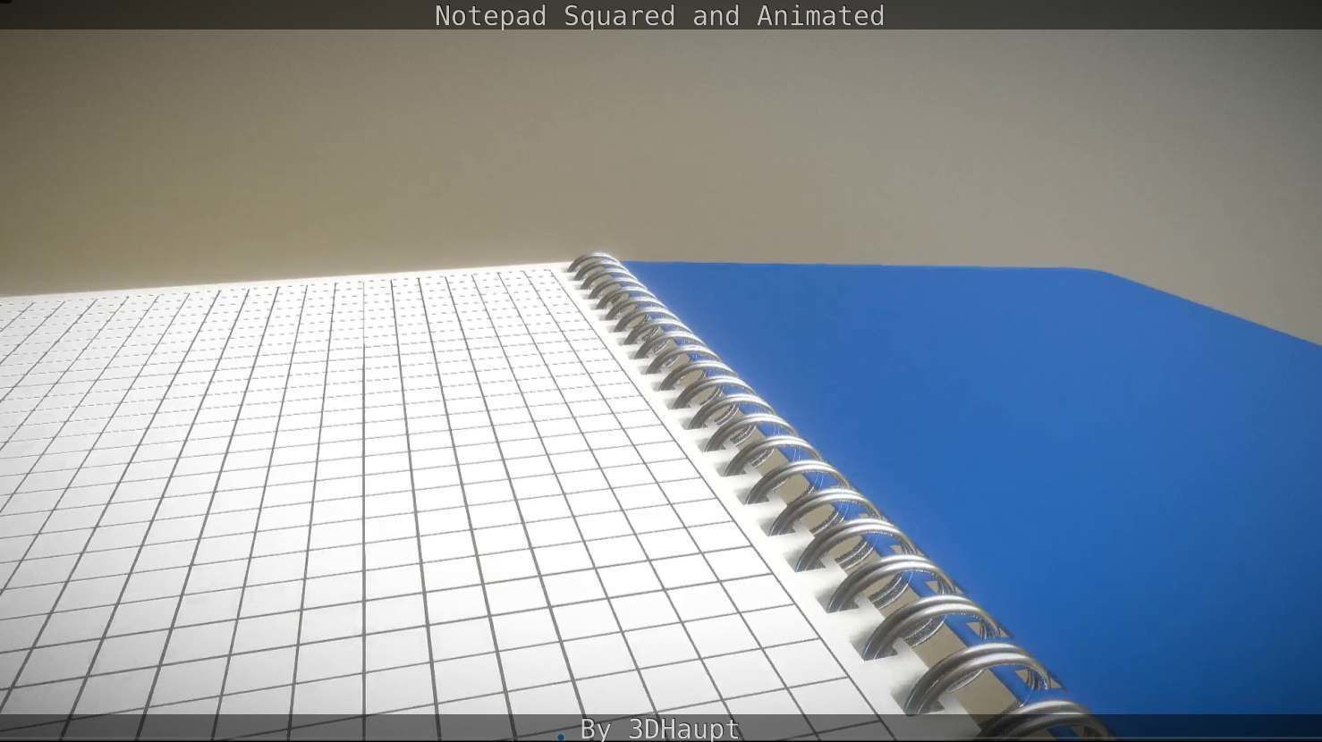Notepad squared animated 3D model_74