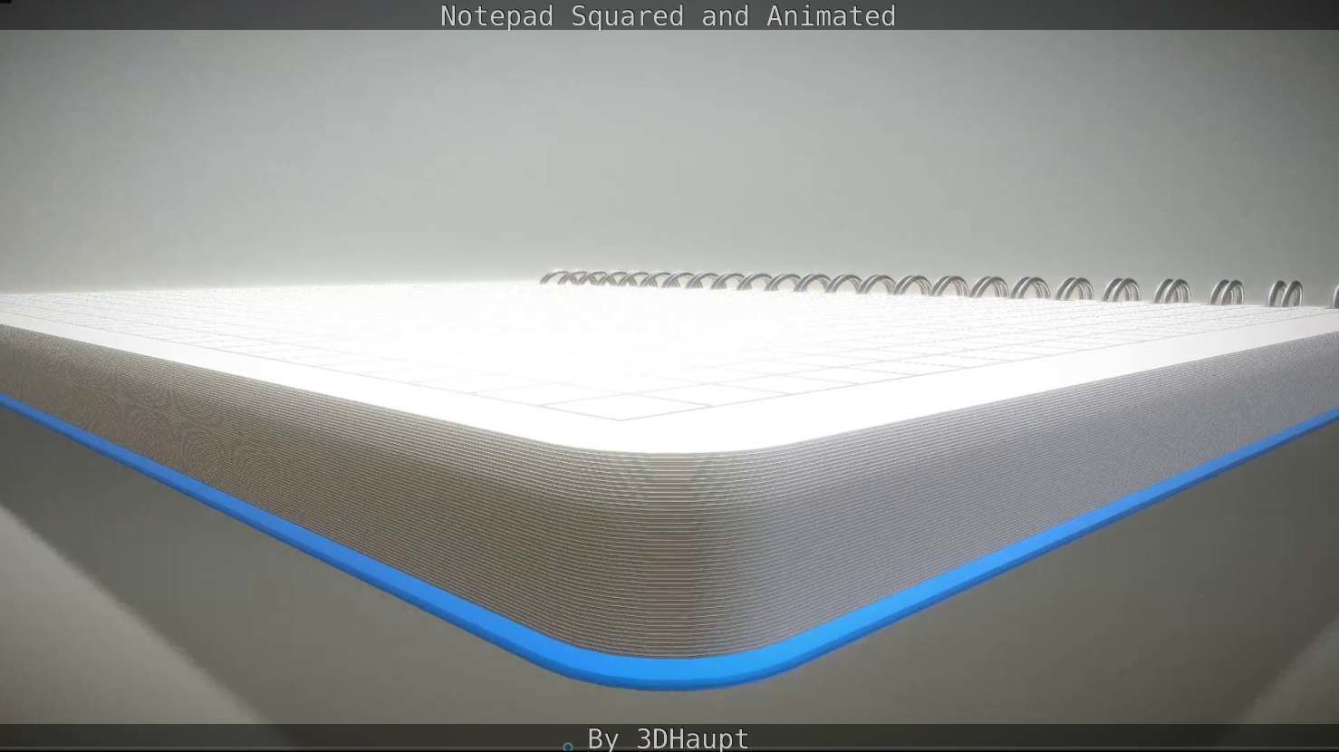 Notepad squared animated 3D model_85
