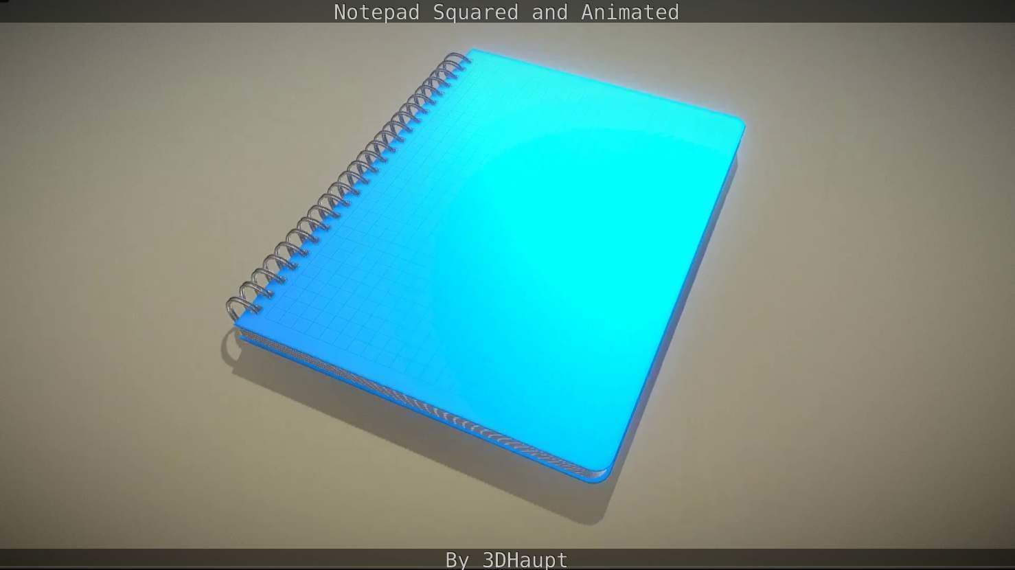 Notepad squared animated 3D model_46