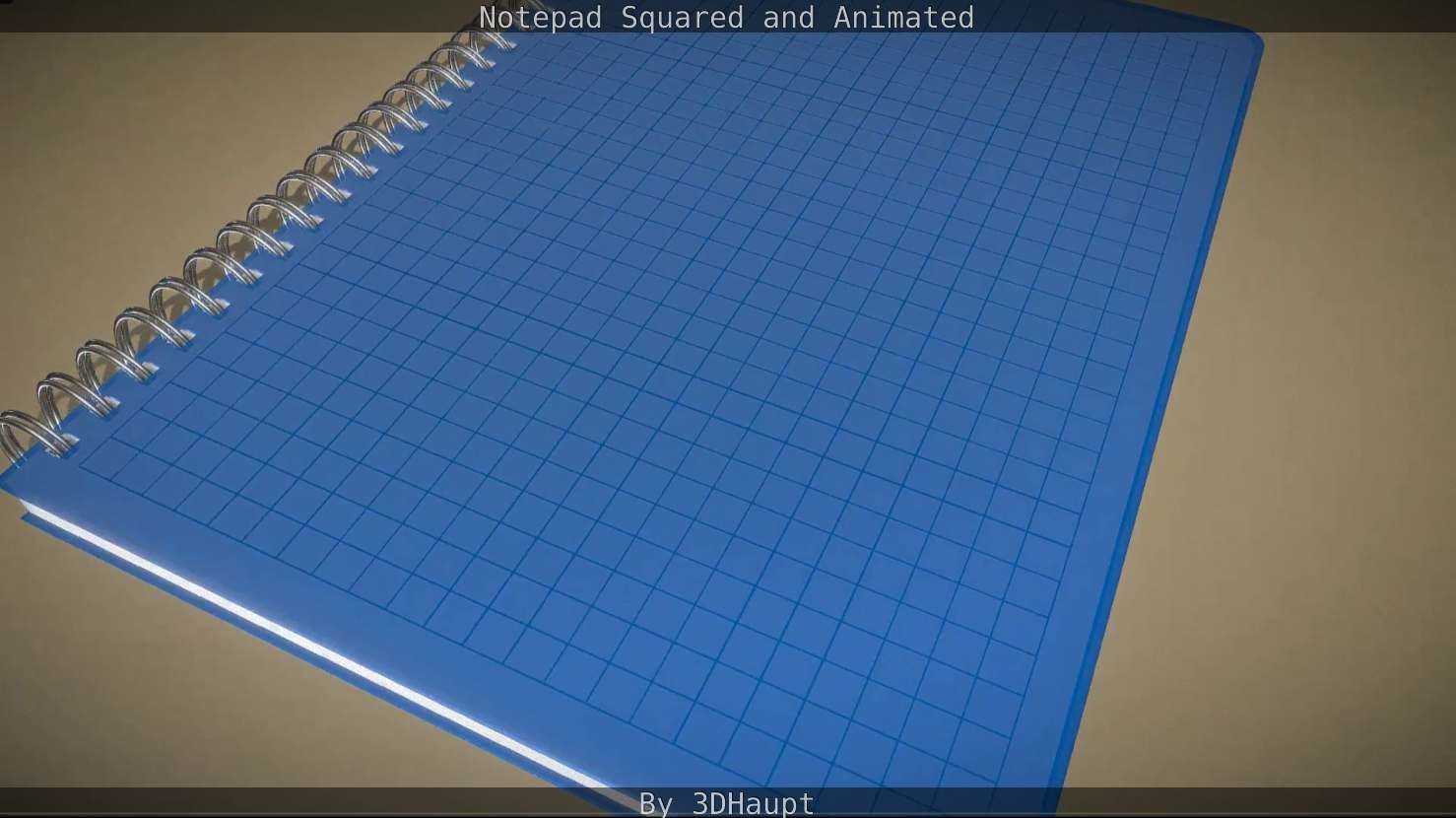Notepad squared animated 3D model_43