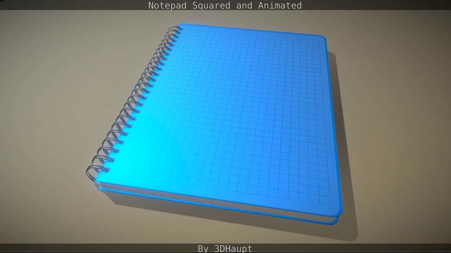 Notepad squared animated 3D model_52