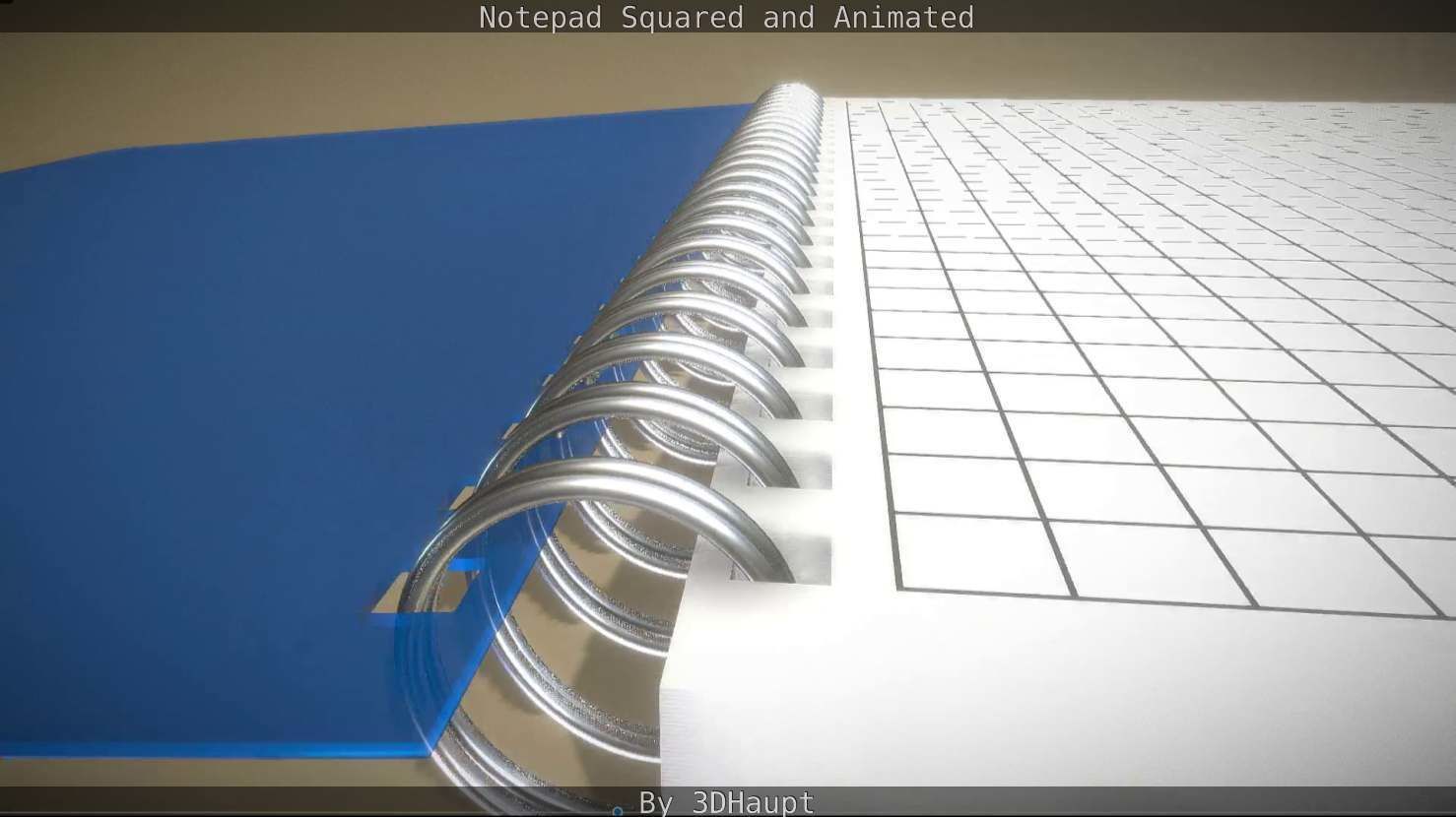 Notepad squared animated 3D model_68