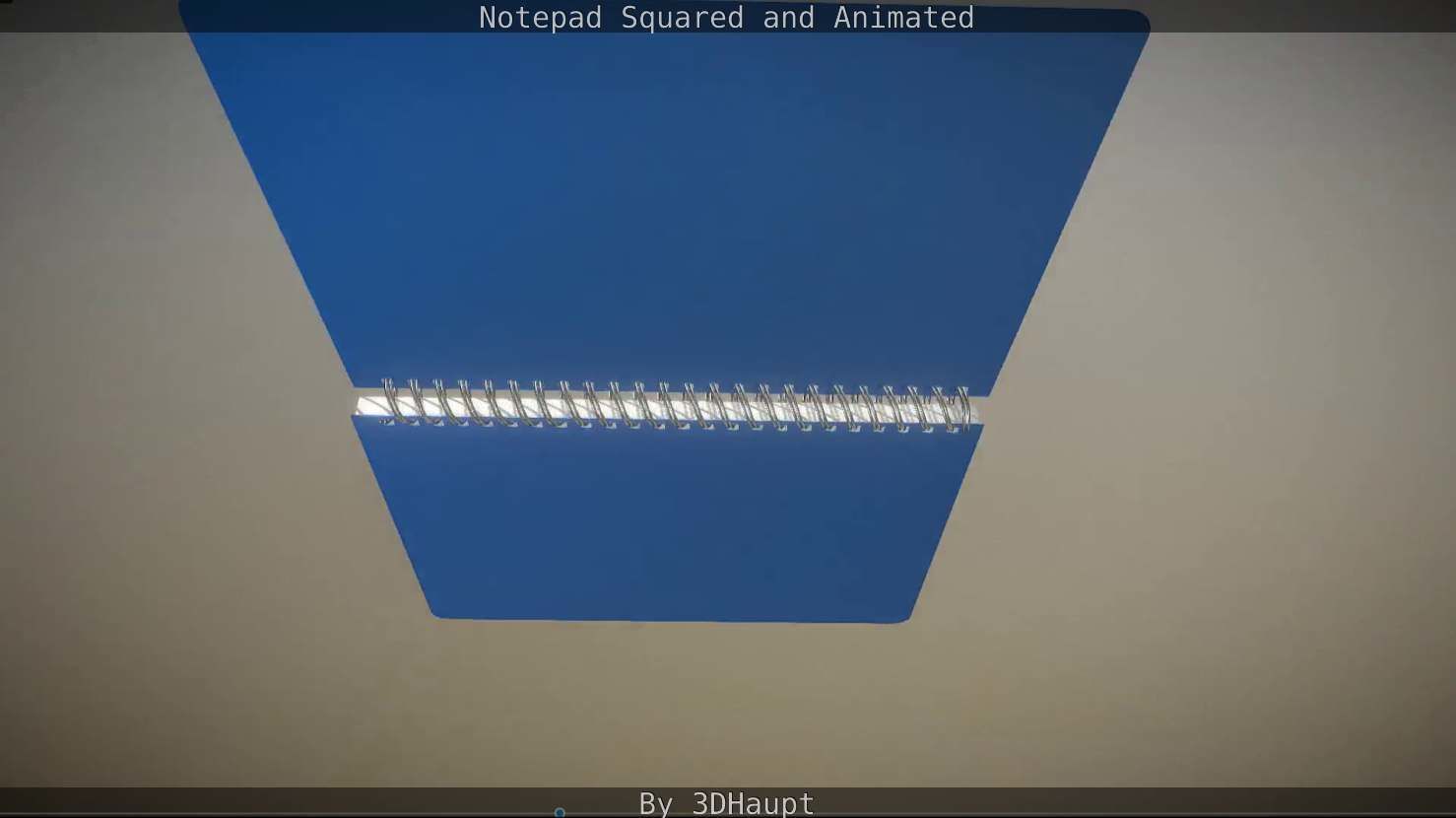 Notepad squared animated 3D model_20