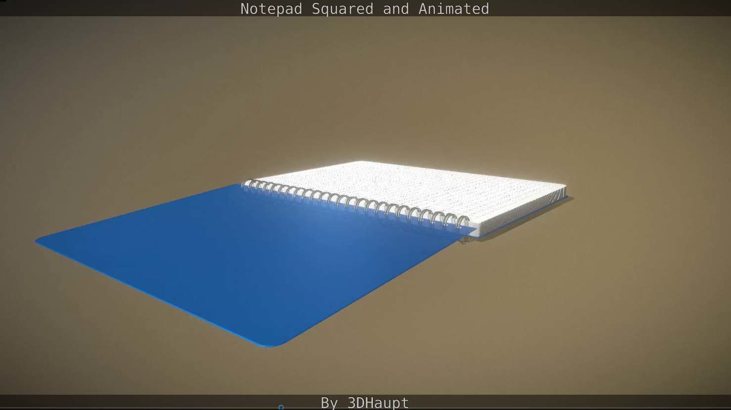 Notepad squared animated 3D model_19