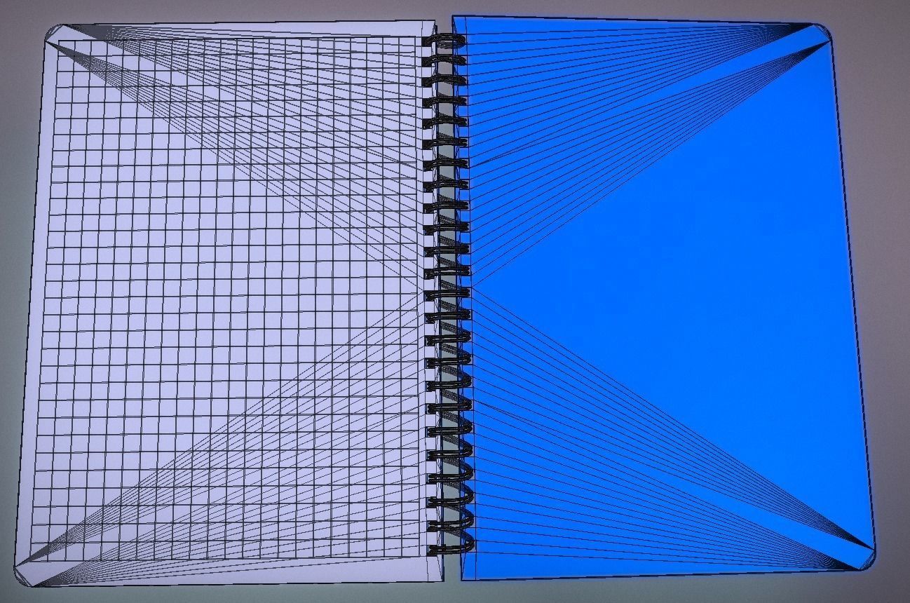 Notepad squared animated 3D model_17