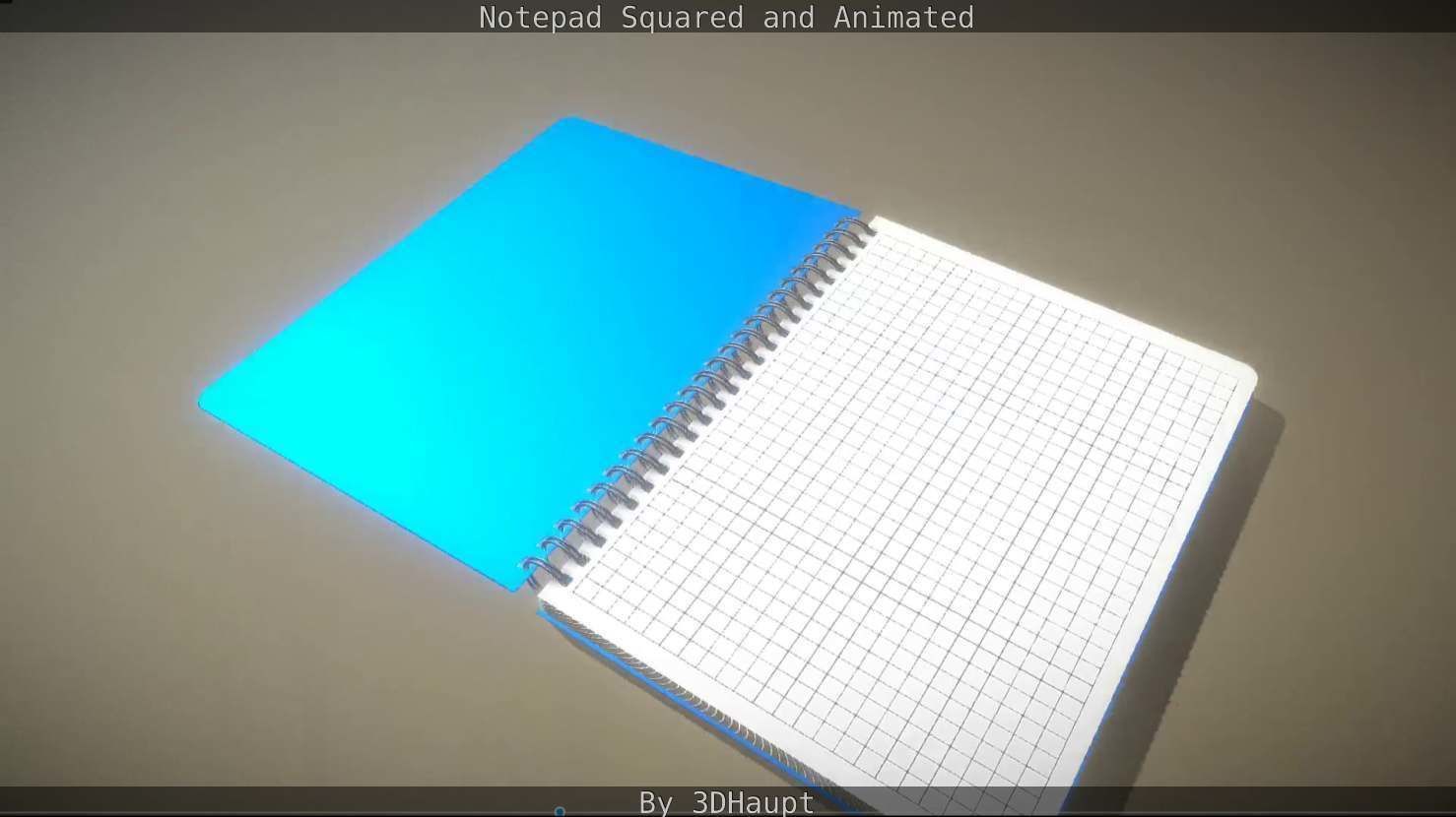 Notepad squared animated 3D model_22