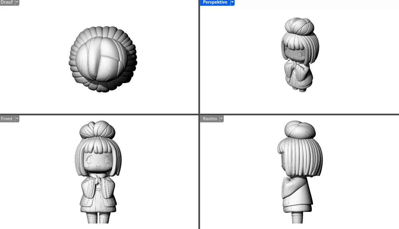 Braves Madchen Girl 3D print model_2