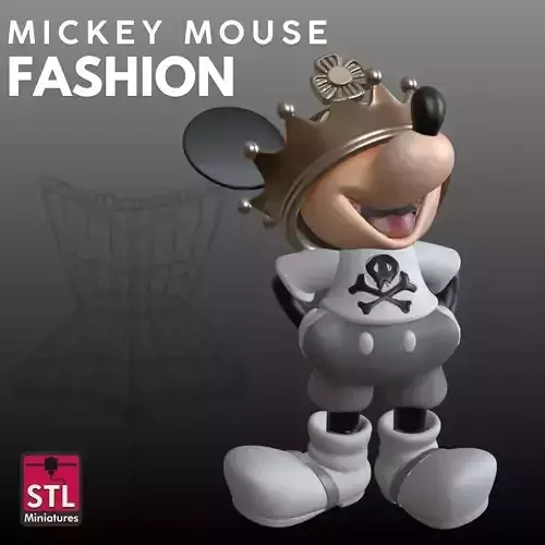 Elegant Mickey STL Fashion King 3D Model