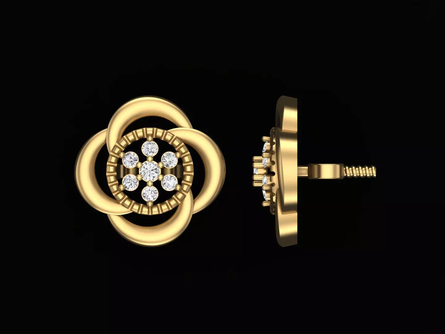 The Orion Stud Earrings 3D print model