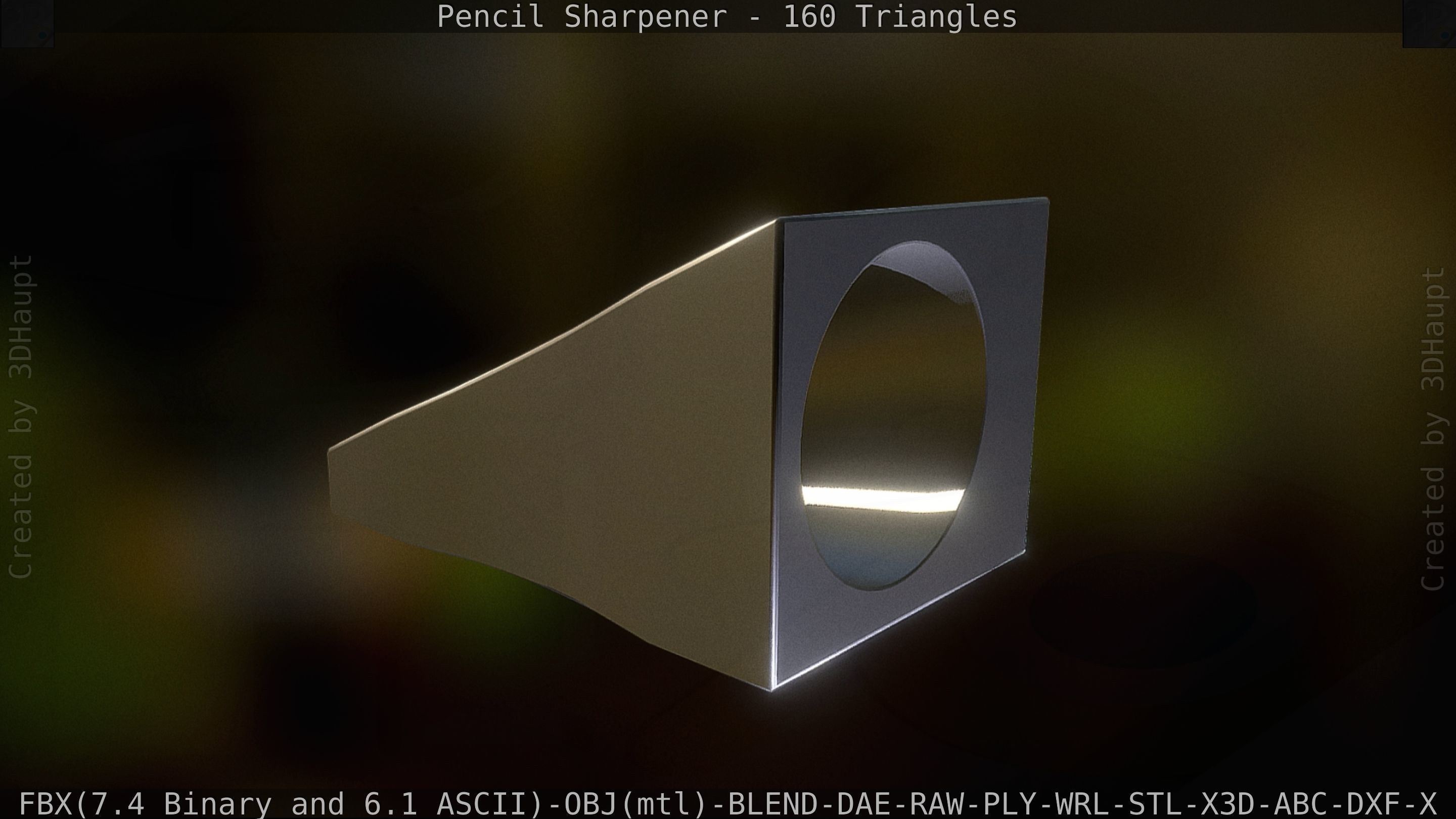 Sharpener clock 3D model_14