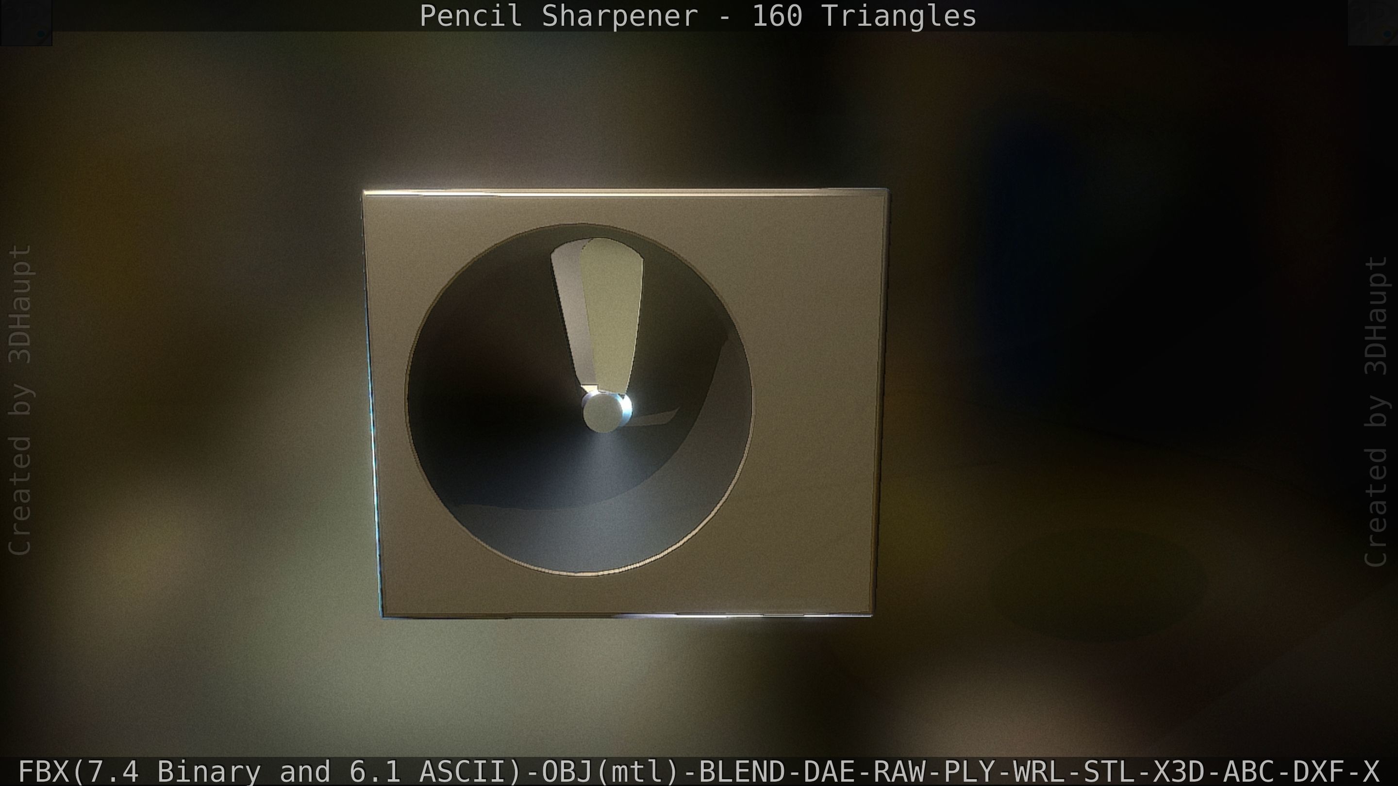 Sharpener clock 3D model_21