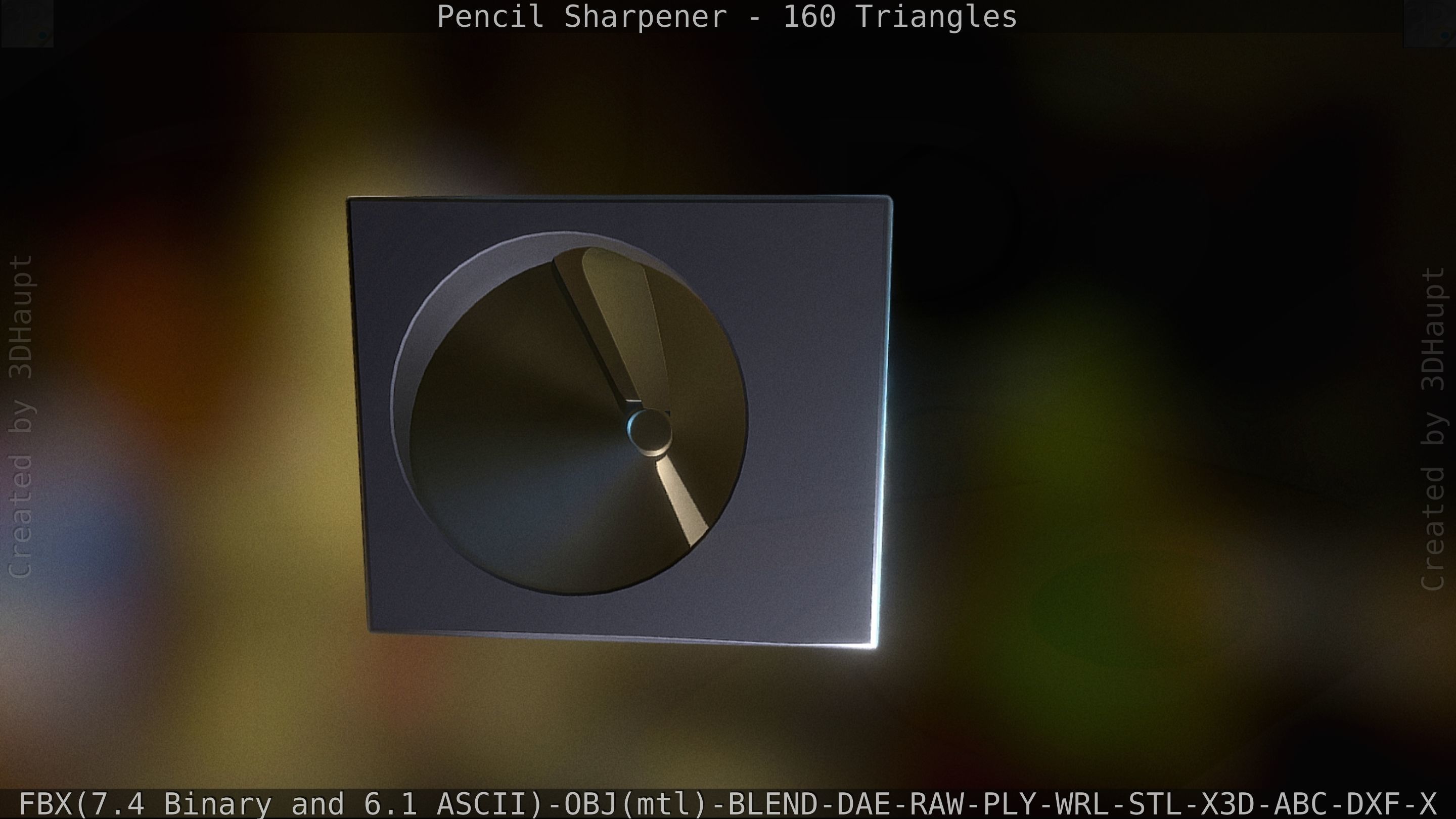 Sharpener clock 3D model_19