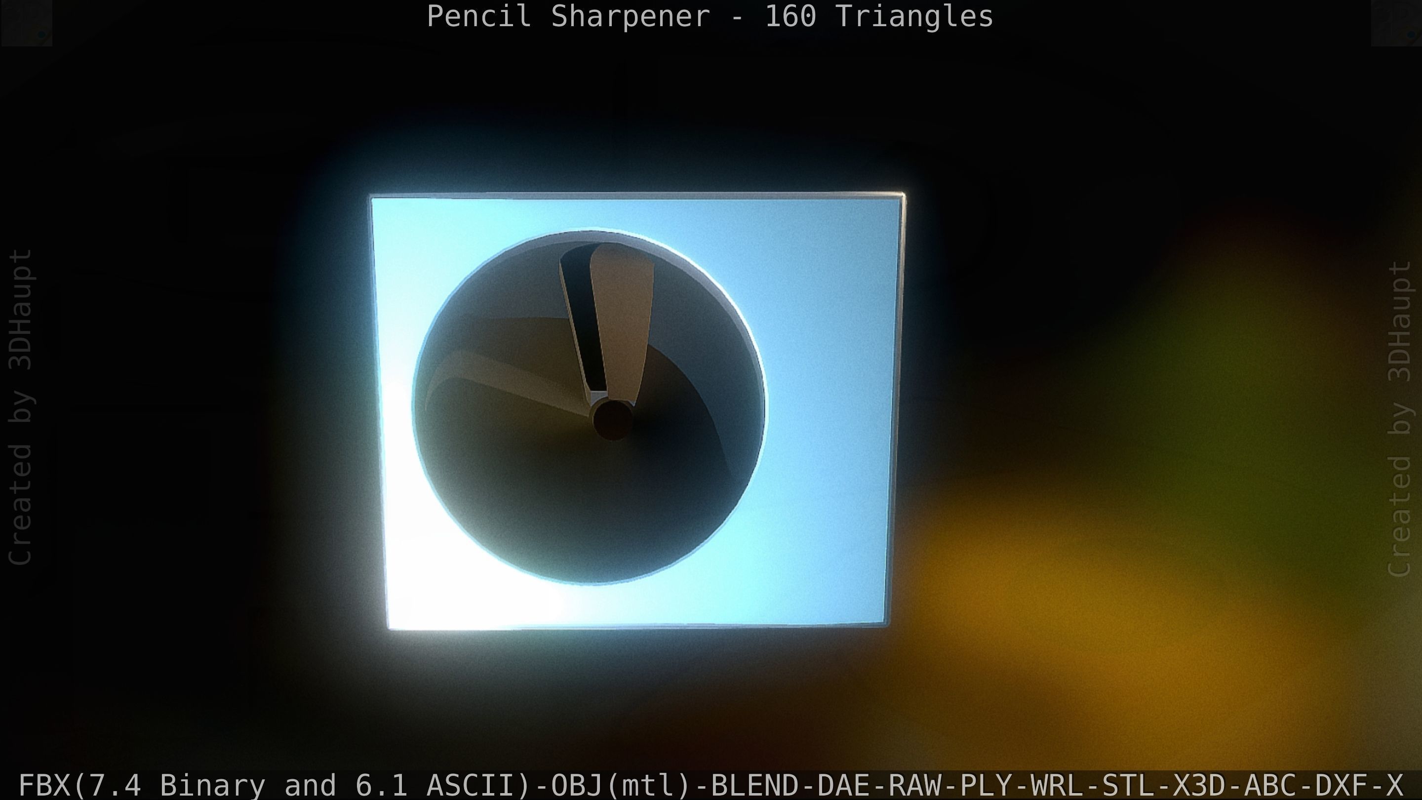 Sharpener clock 3D model_24