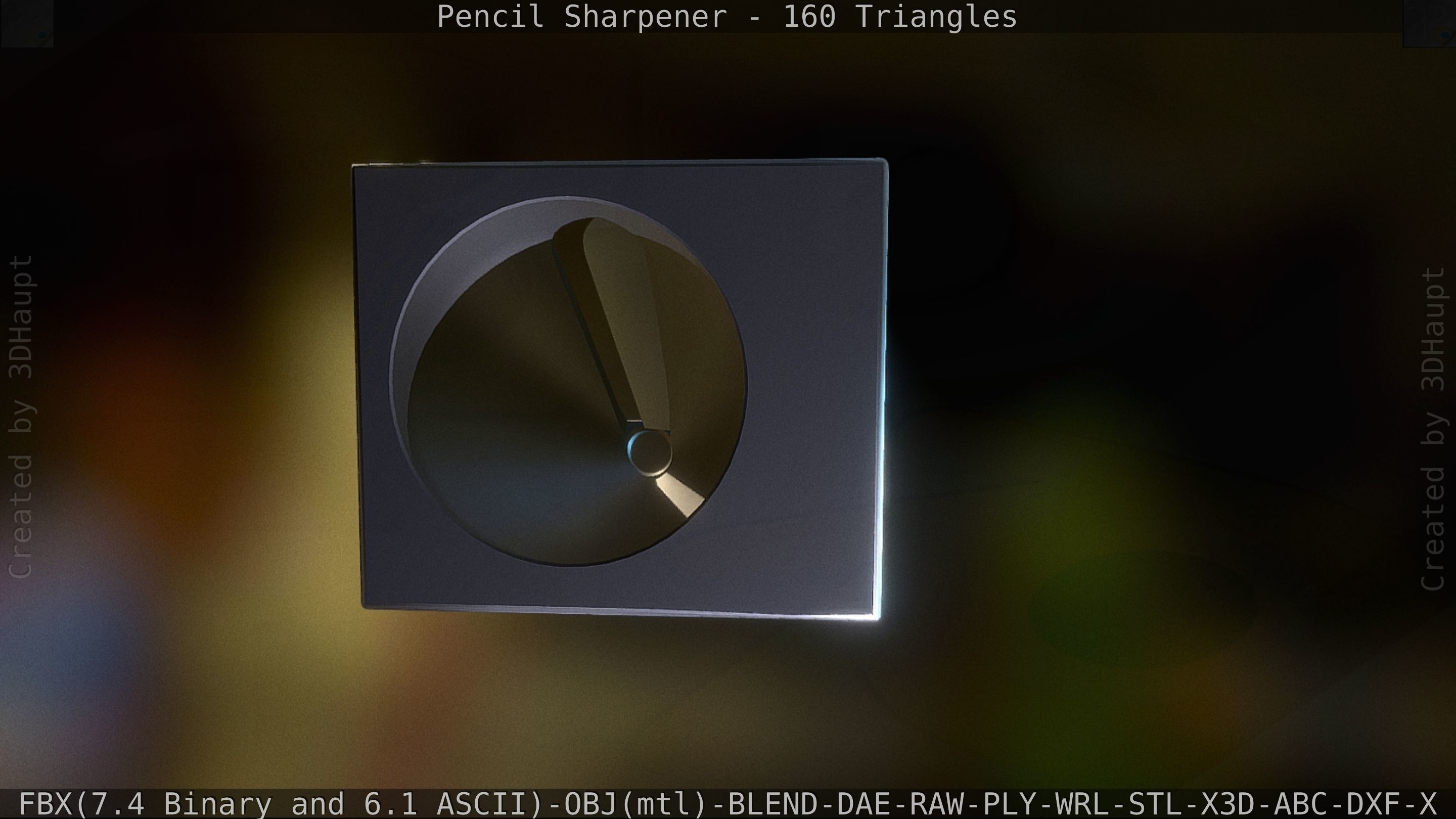 Sharpener clock 3D model_17