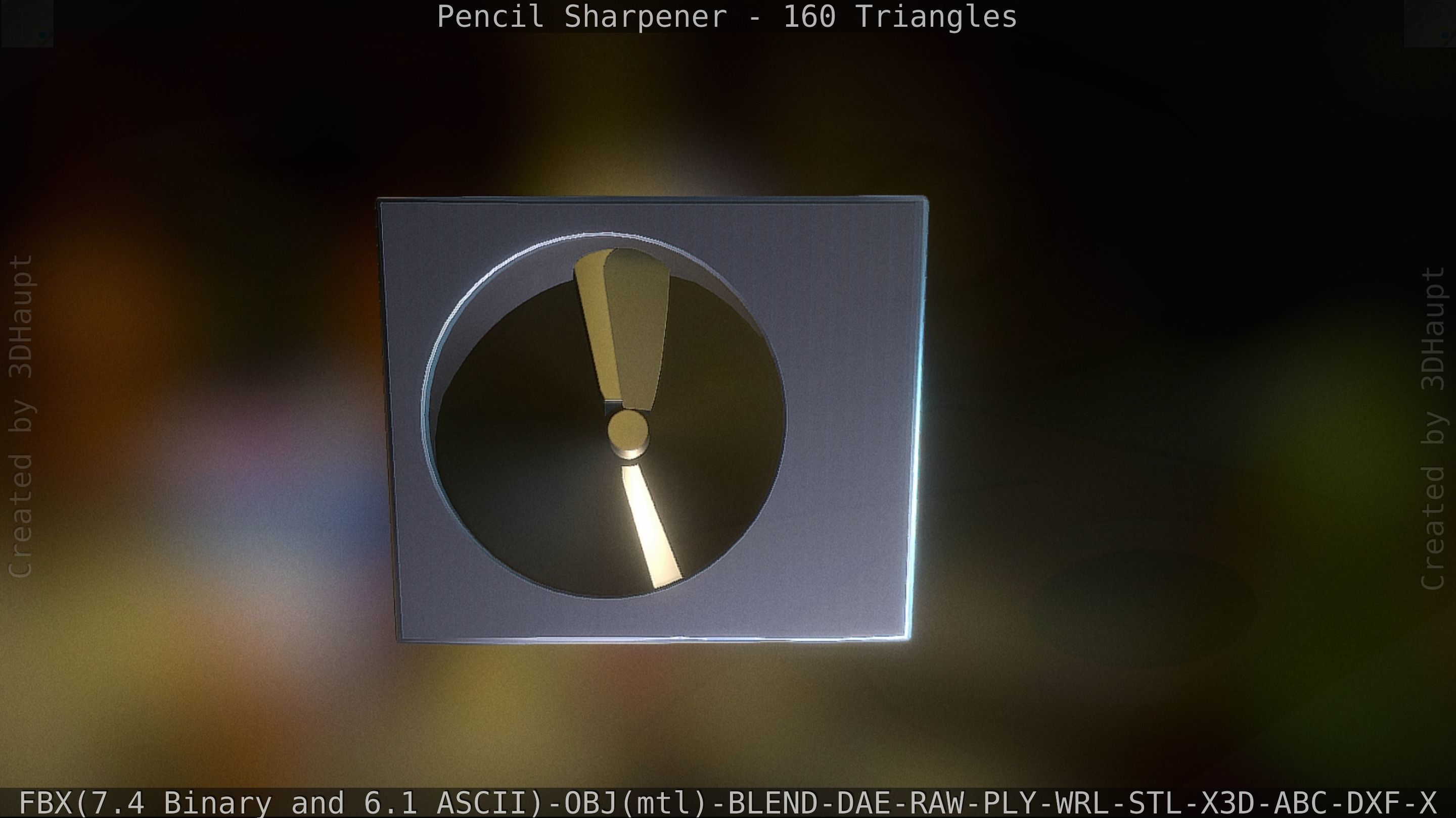Sharpener clock 3D model_25