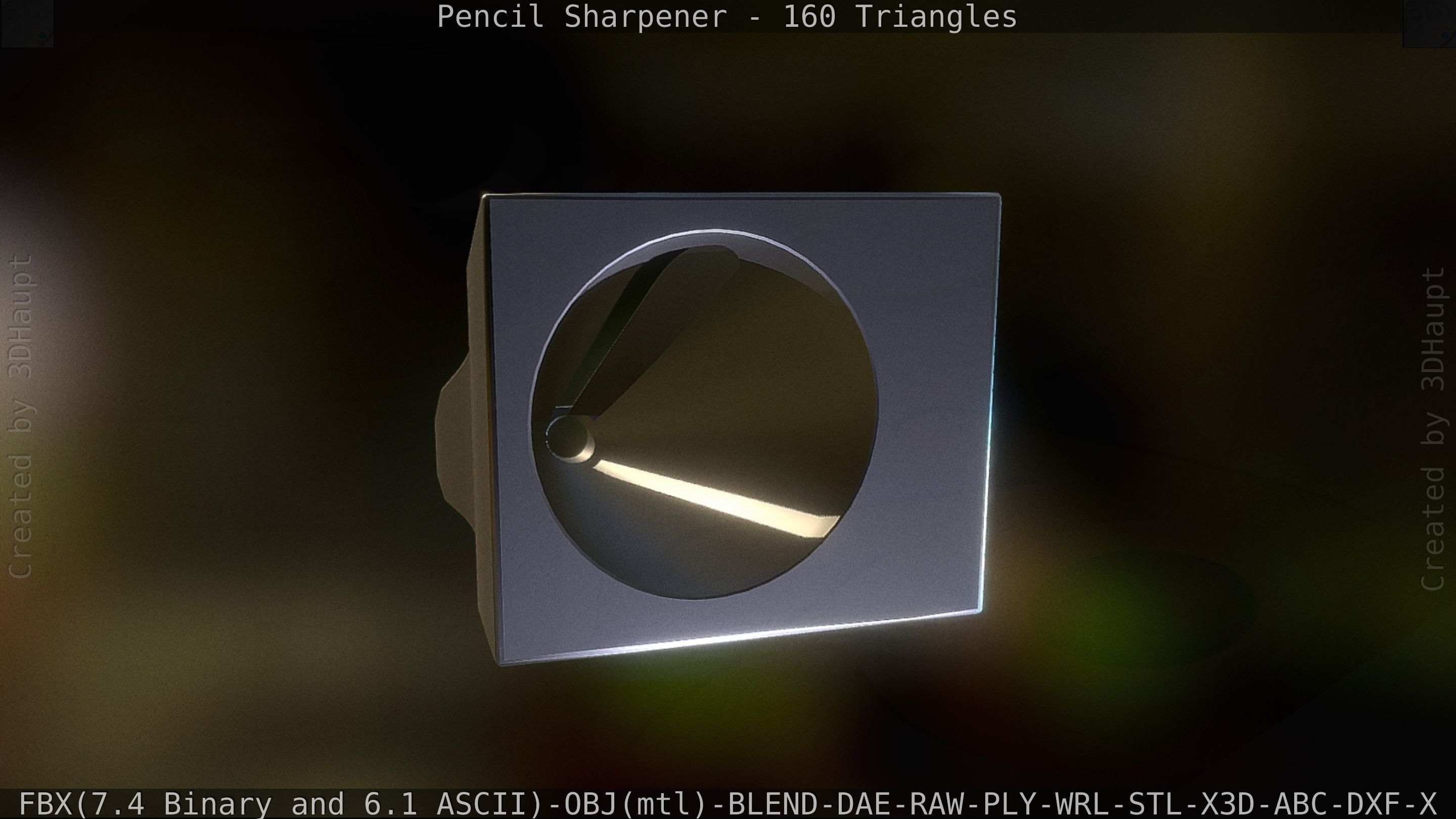 Sharpener clock 3D model_16