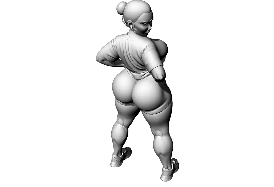 Fittness Lady 3D print model_3